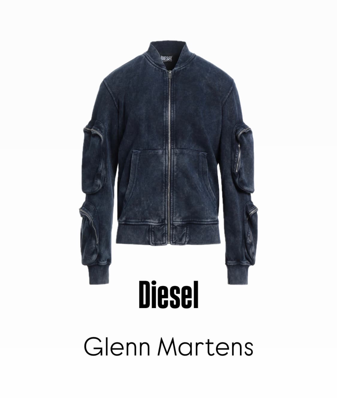 디젤 글렌 마틴스 역작 / 카고 포켓 워싱 스웨트 MA-1 자켓 상품이미지1