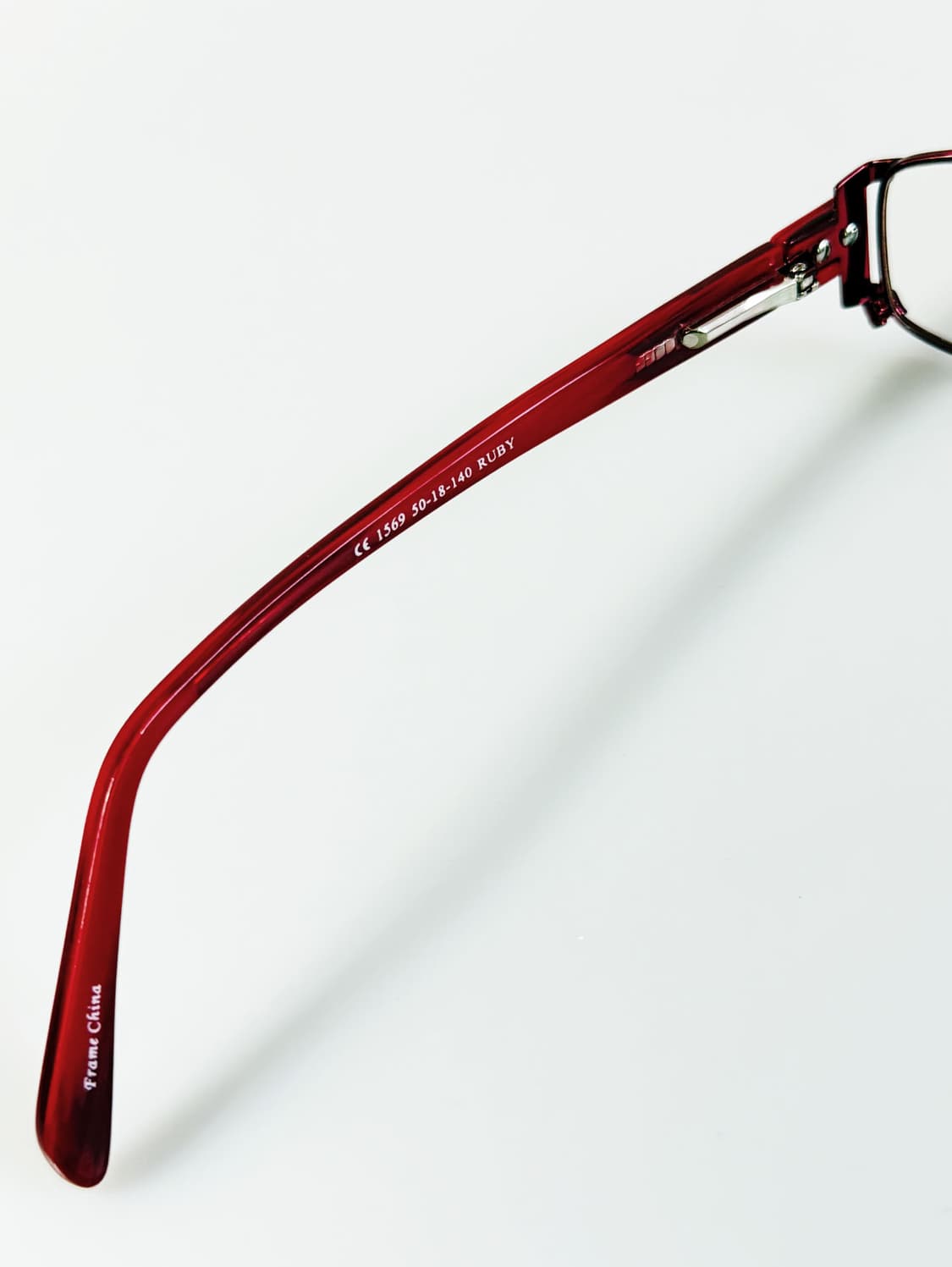 90s TOKIO 루비 레드 메탈 슬림 스퀘어 빈티지 안경 상품이미지8
