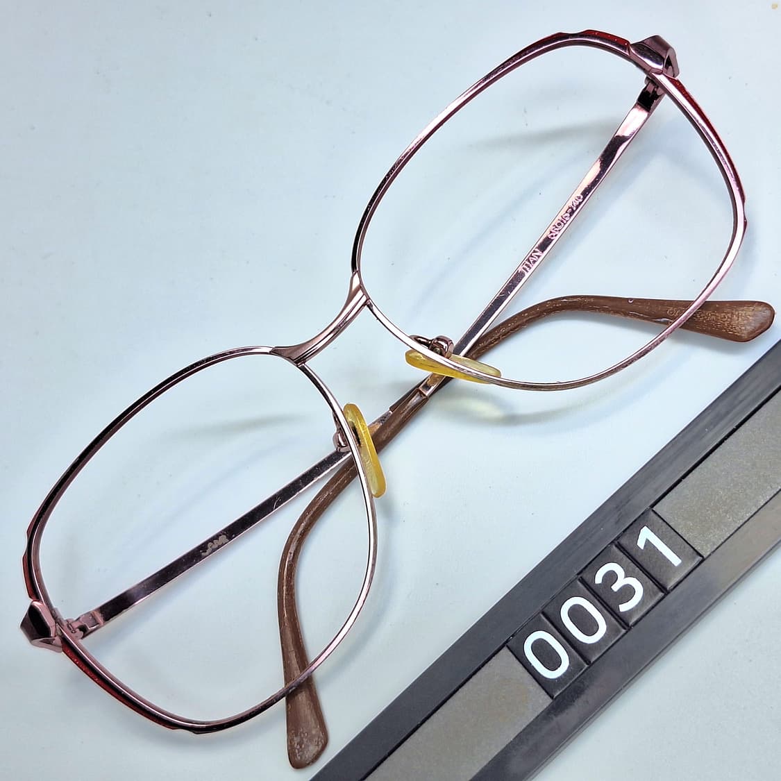 00s 일본 빈티지 CAMIL 여성용 핑크 티타늄 안경테 56mm 레트로 상품이미지1