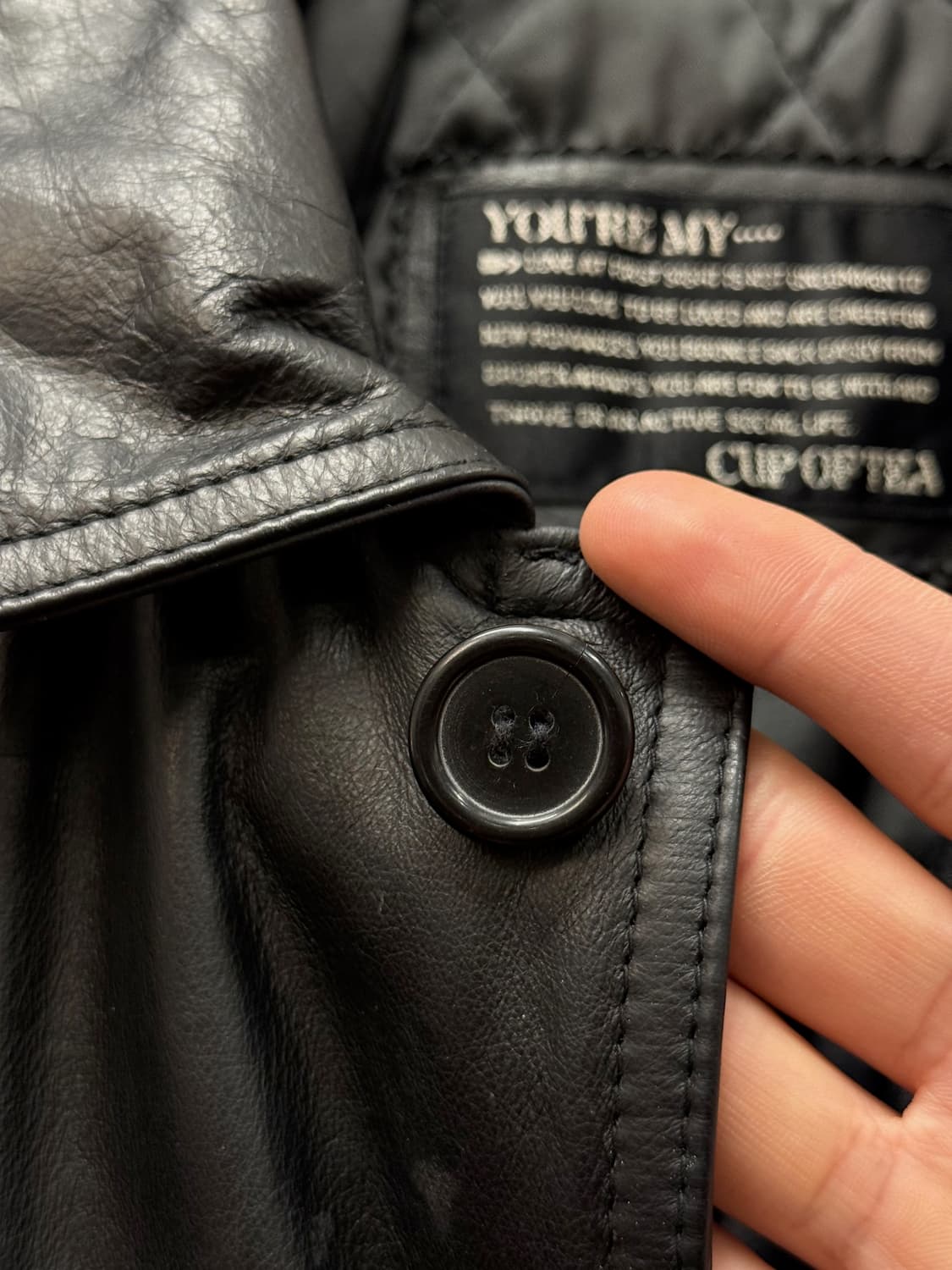 90s Cowhide Leather Car Coat 상품이미지9