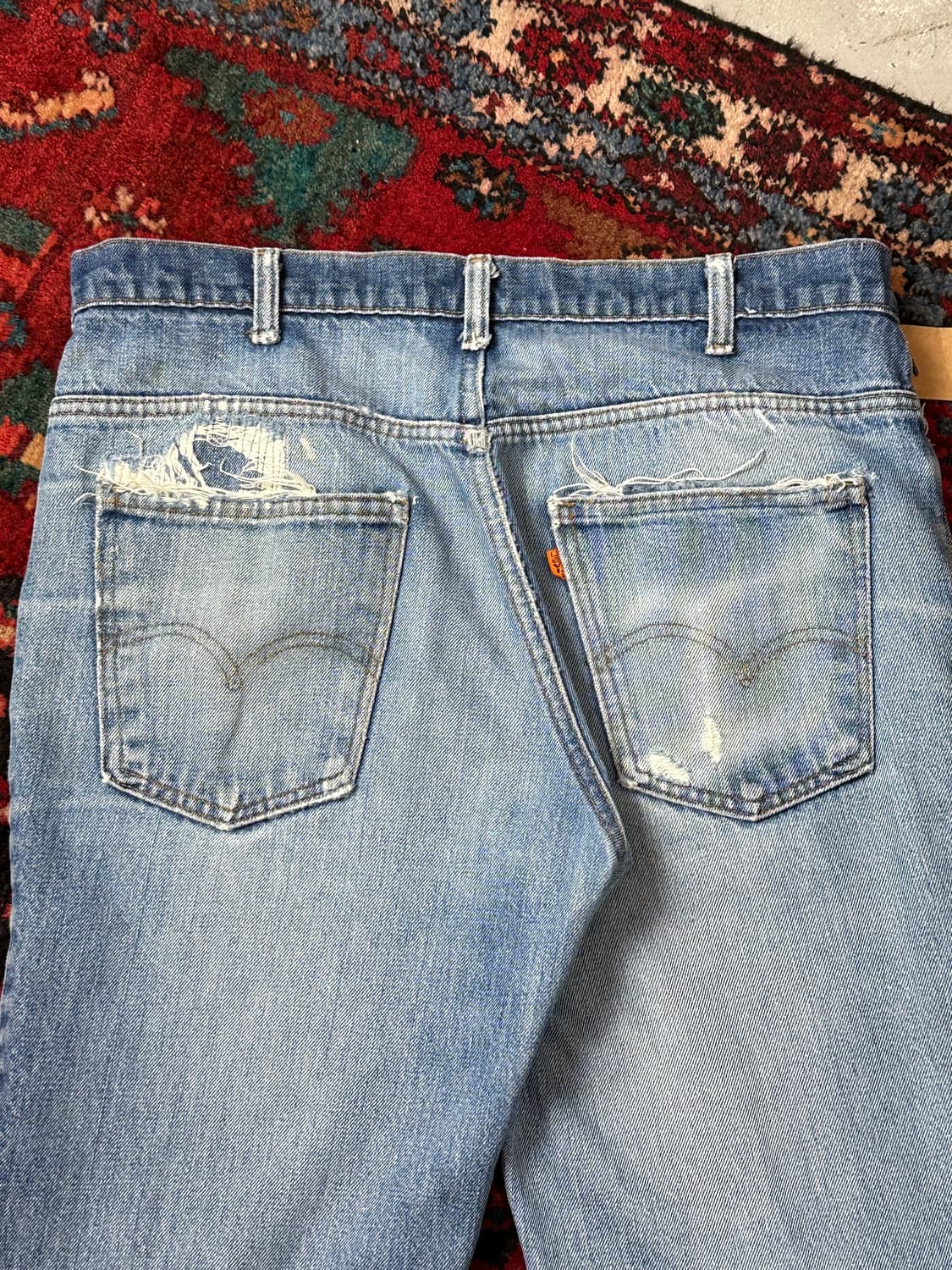 80's USA Made 빈티지 리바이스 684 벨바텀 부츠컷 체인스티치 상품이미지5