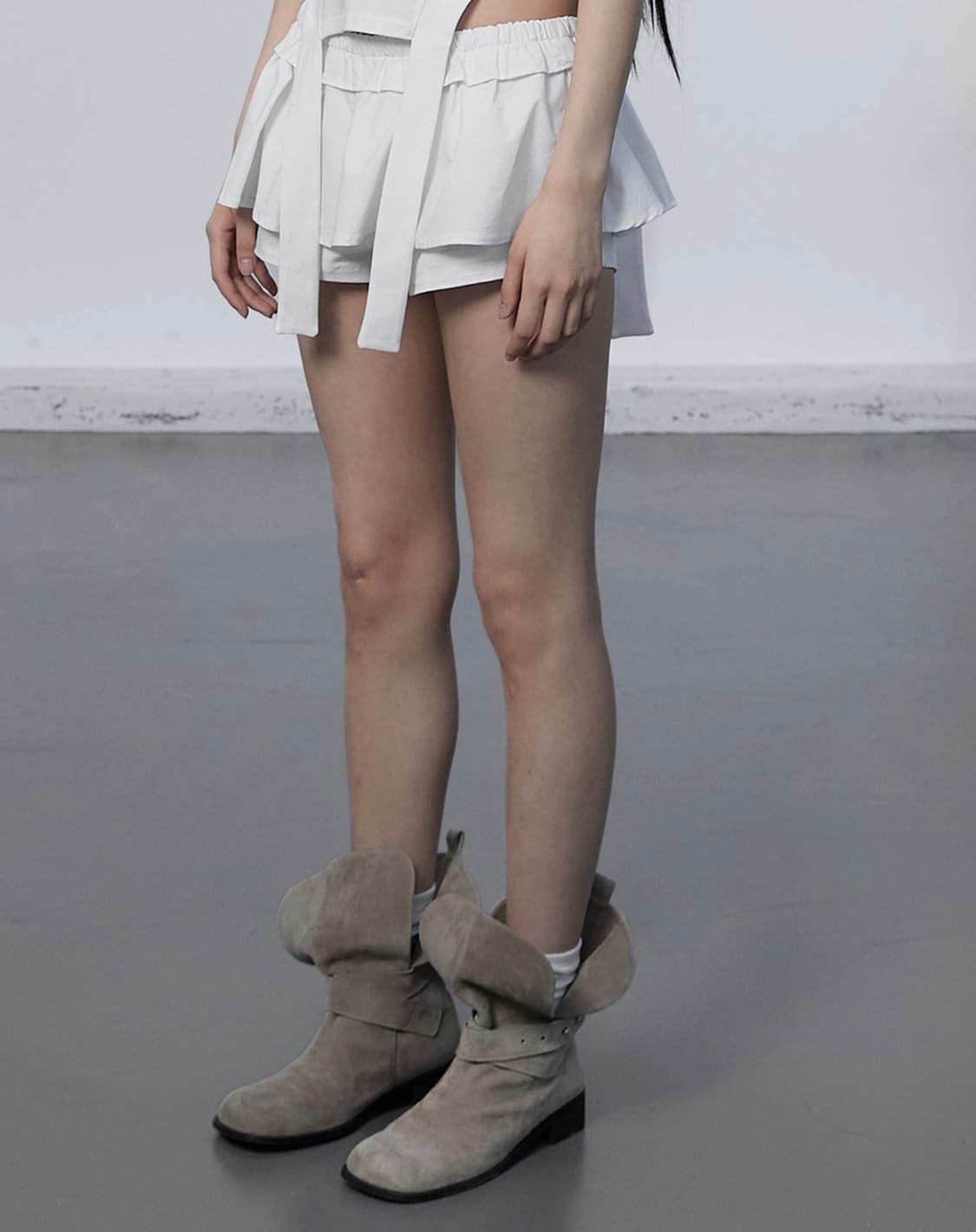 세릭 부츠 CERRIC FOLDING SHORT BOOTS / BEIGE 상품이미지4