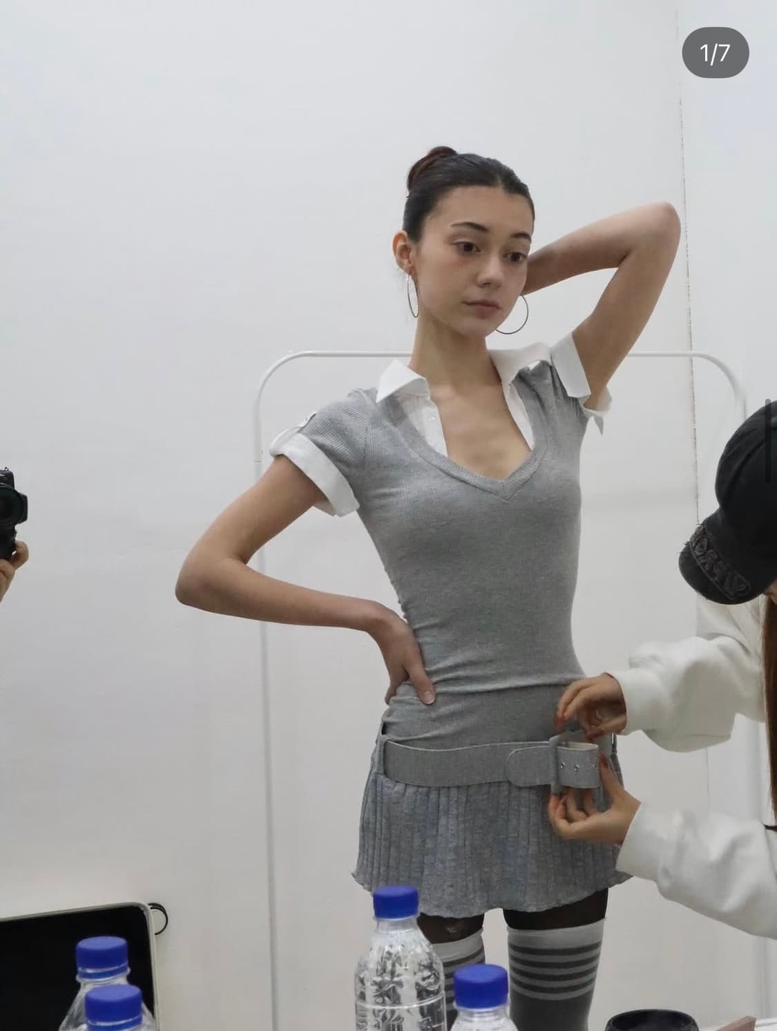 비앤프롬 bnfrom study waist belt dress gray 상품이미지2