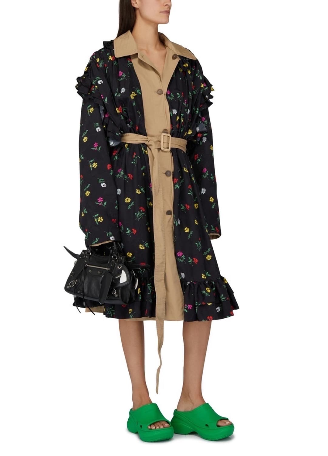 (정품/새상품) 발렌시아가 x 크록스 풀 슬라이드 샌들 그린 여성 상품이미지6