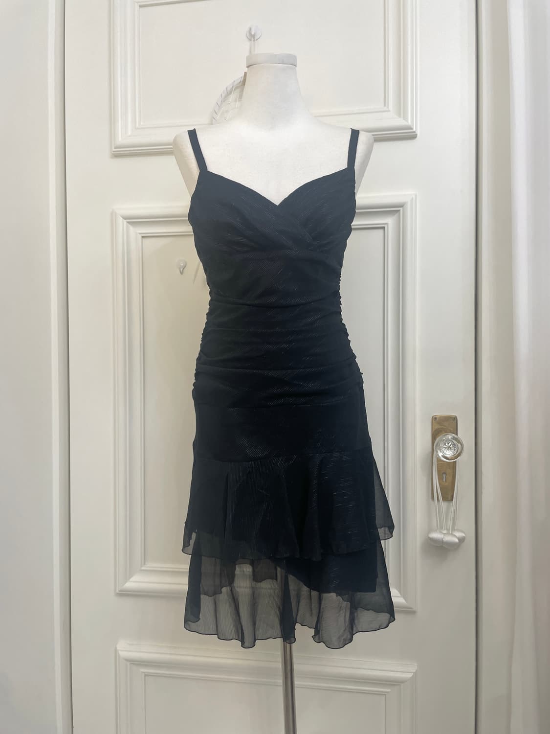 black glitter point draping summer midi 상품이미지1