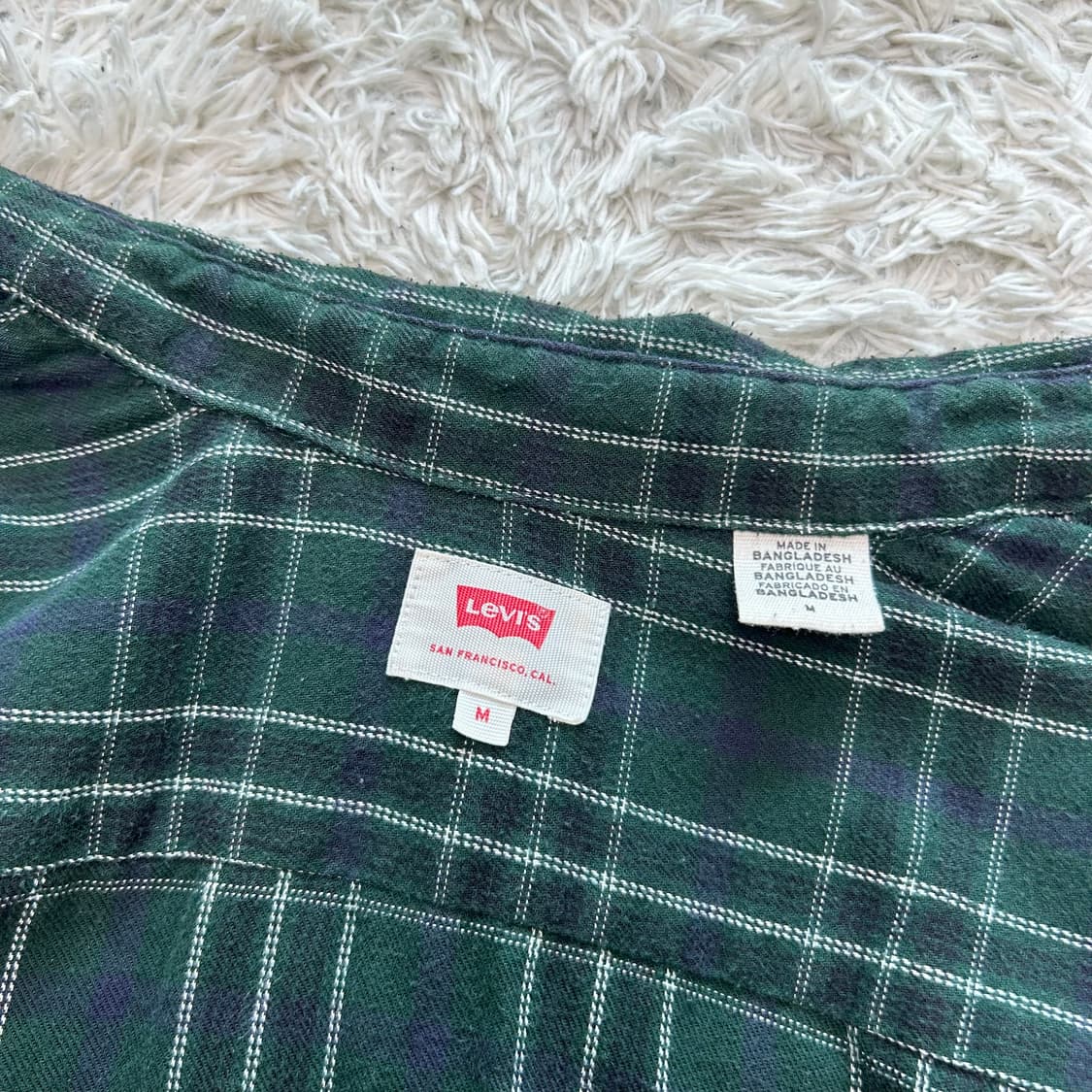 리바이스 체크 플란넬 셔츠 (M) 상품이미지6