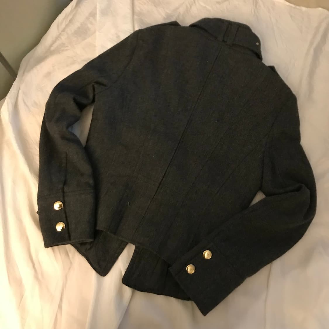 LeShop 르샵 금장 갸루 펑크 하이넥 차콜 모자켓 상품이미지6