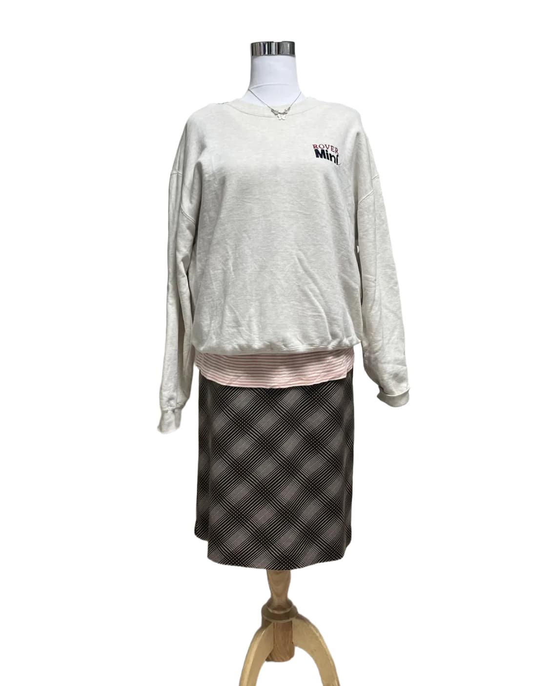 Slim fit grid skirt 상품이미지6