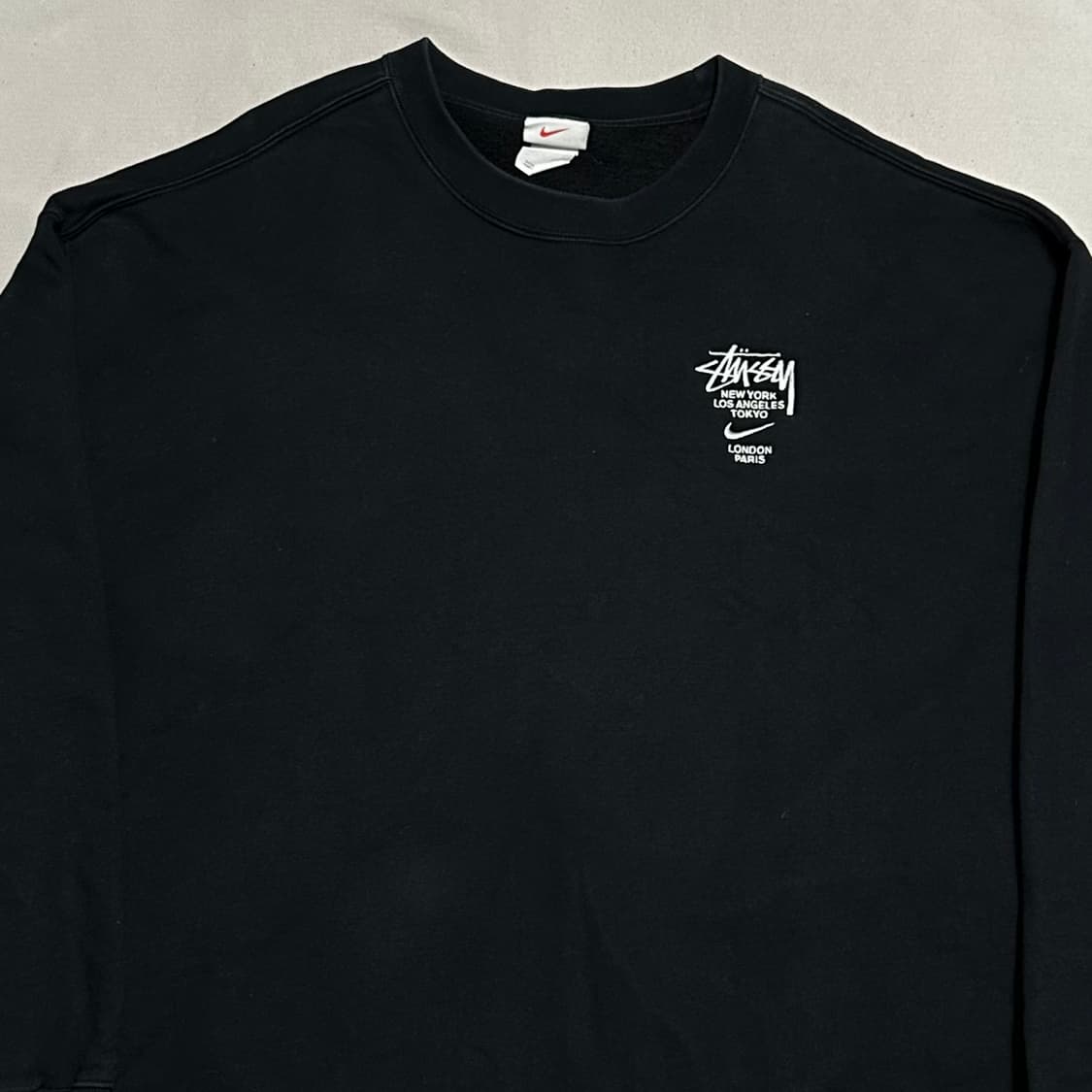 XXL 스투시 X 나이키 NRG 크루넥 블랙 맨투맨  상품이미지1