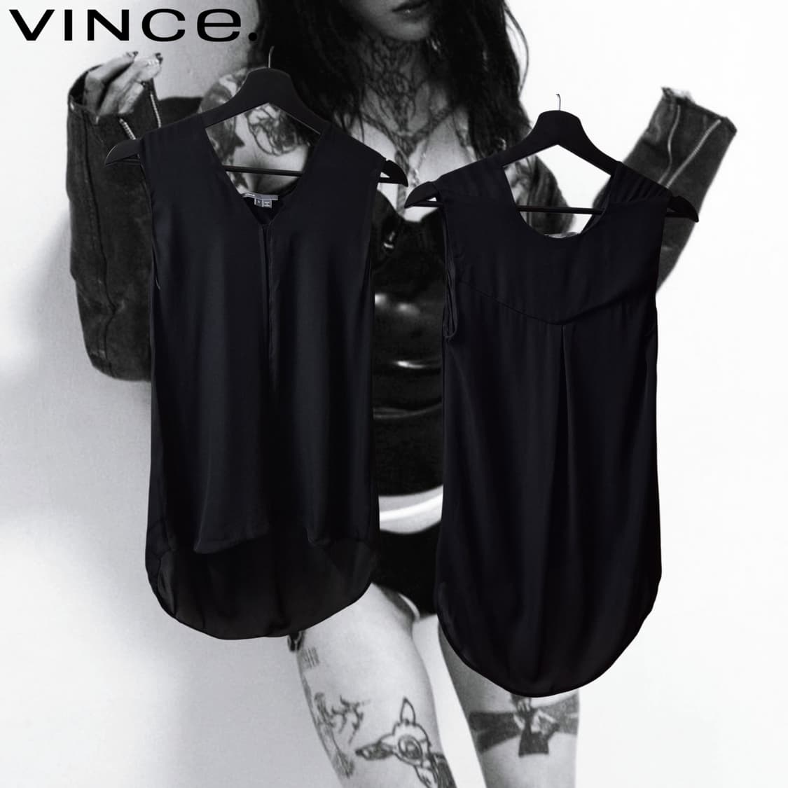 Vince. Silk Gothic sleeveless top 상품이미지1