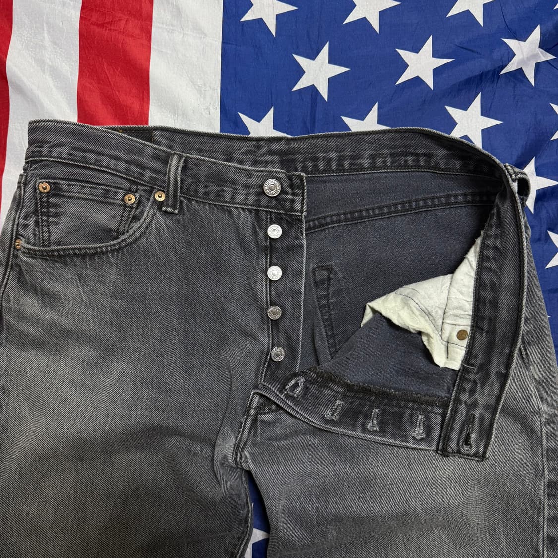  [36]Levi's 501 Black Vintage Denim - 8 상품이미지4