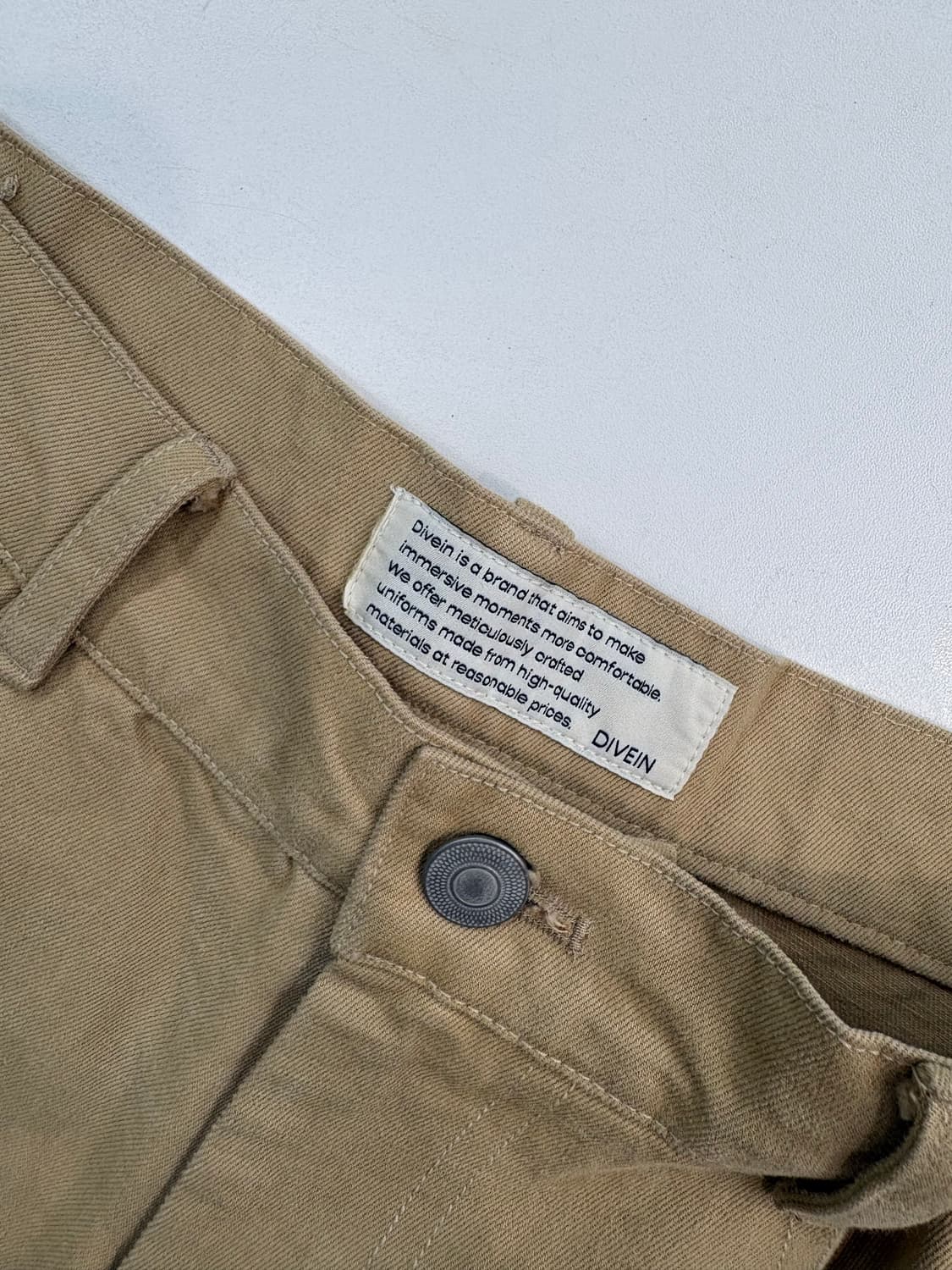 다이브인 와이드 치노팬츠 베이지 0사이즈 상품이미지7