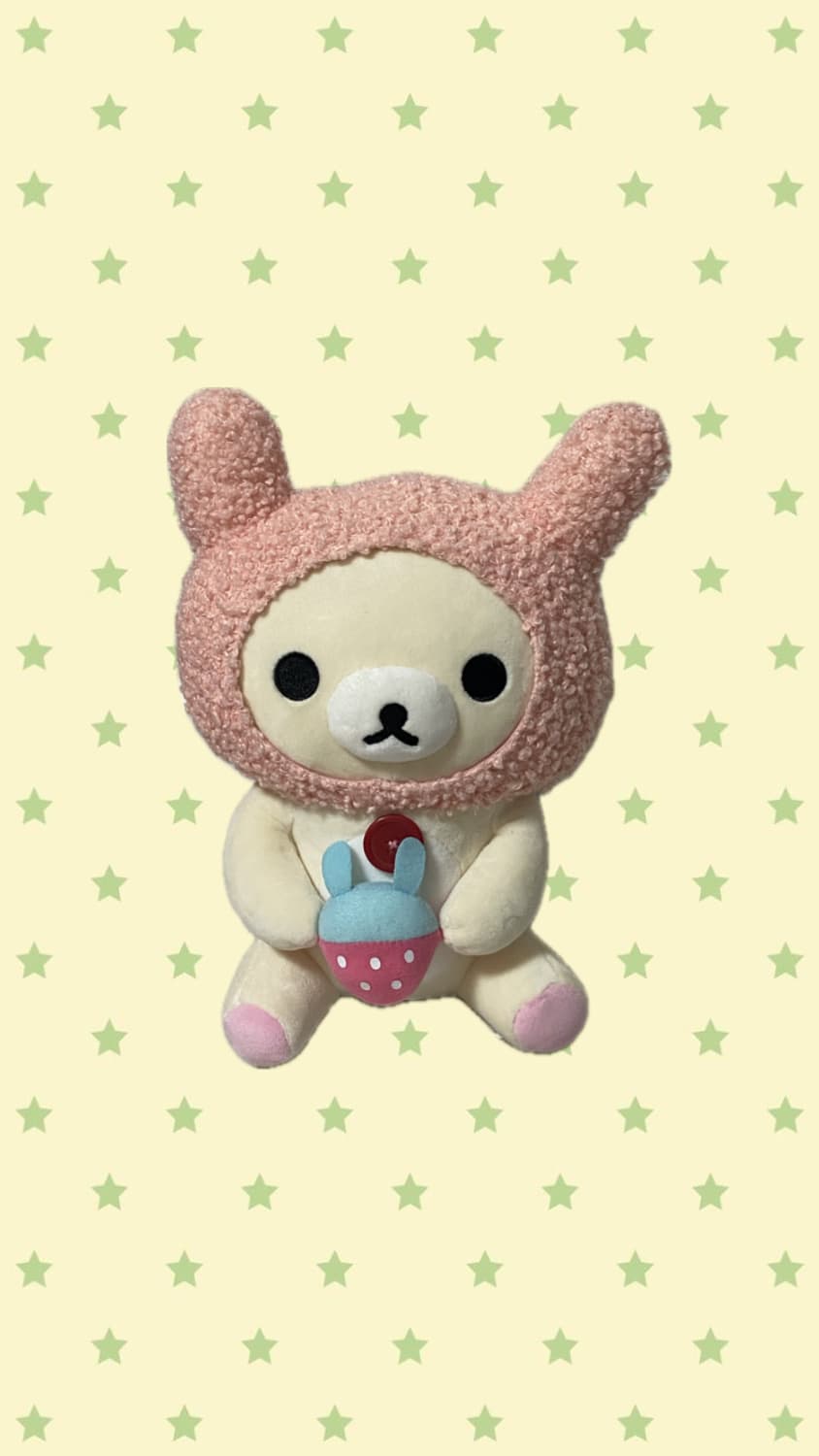 고전 코리락쿠마 딸기 토끼 인형 상품이미지1