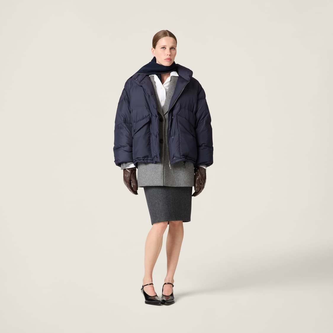 [36] 미우미우 구스다운 패딩 네이비 상품이미지2