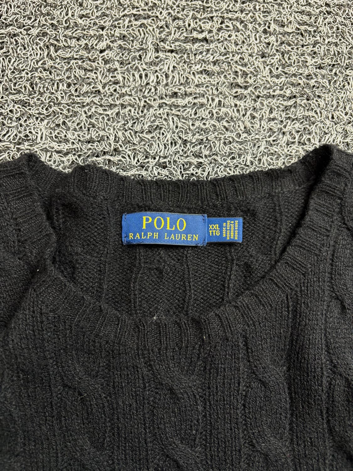 폴로 랄프로렌 신형 포니 로고 케이블 스웨터 블랙 2182 상품이미지3