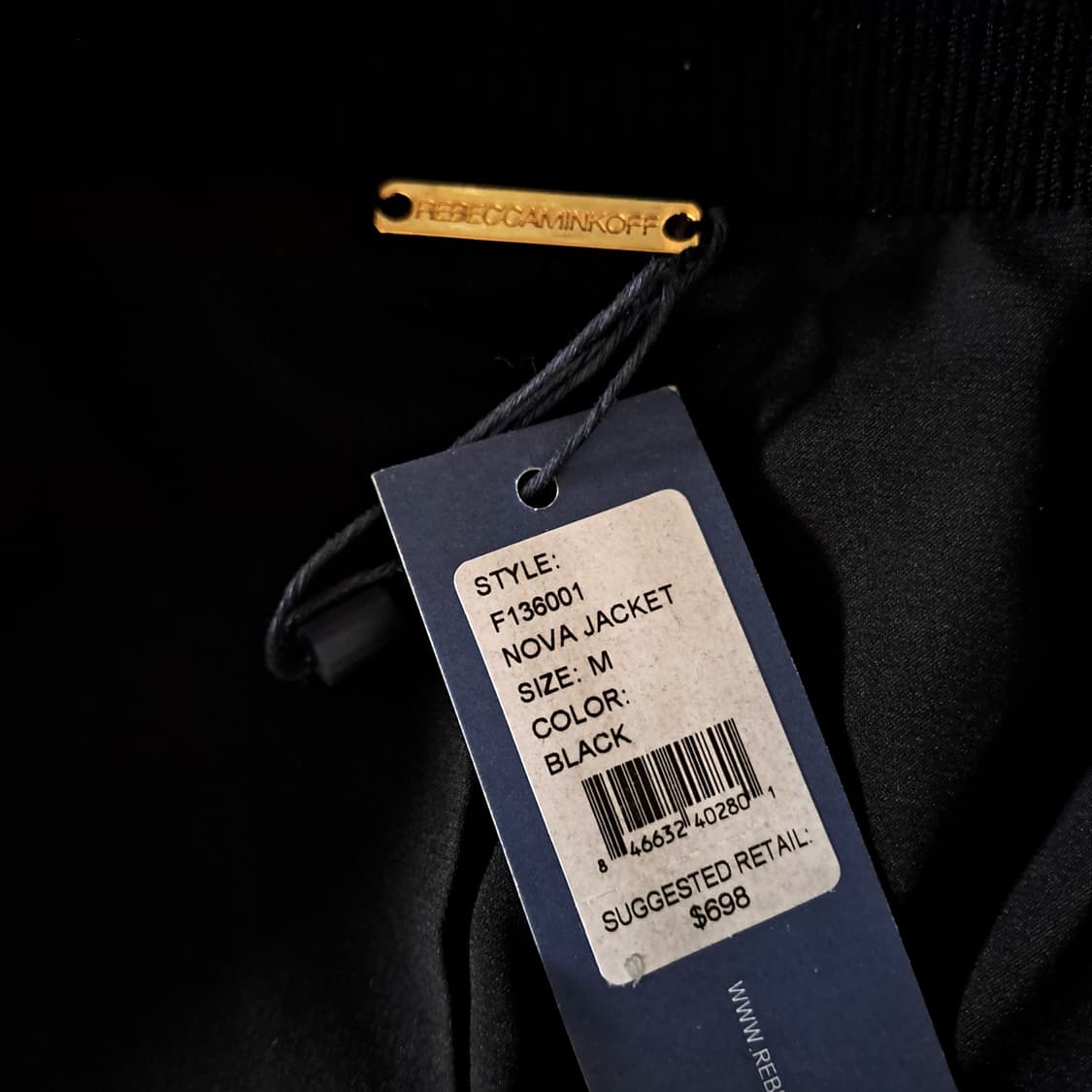 (새제품) 레베카밍코프 램스킨 퀼팅 블루종 M B282 상품이미지6