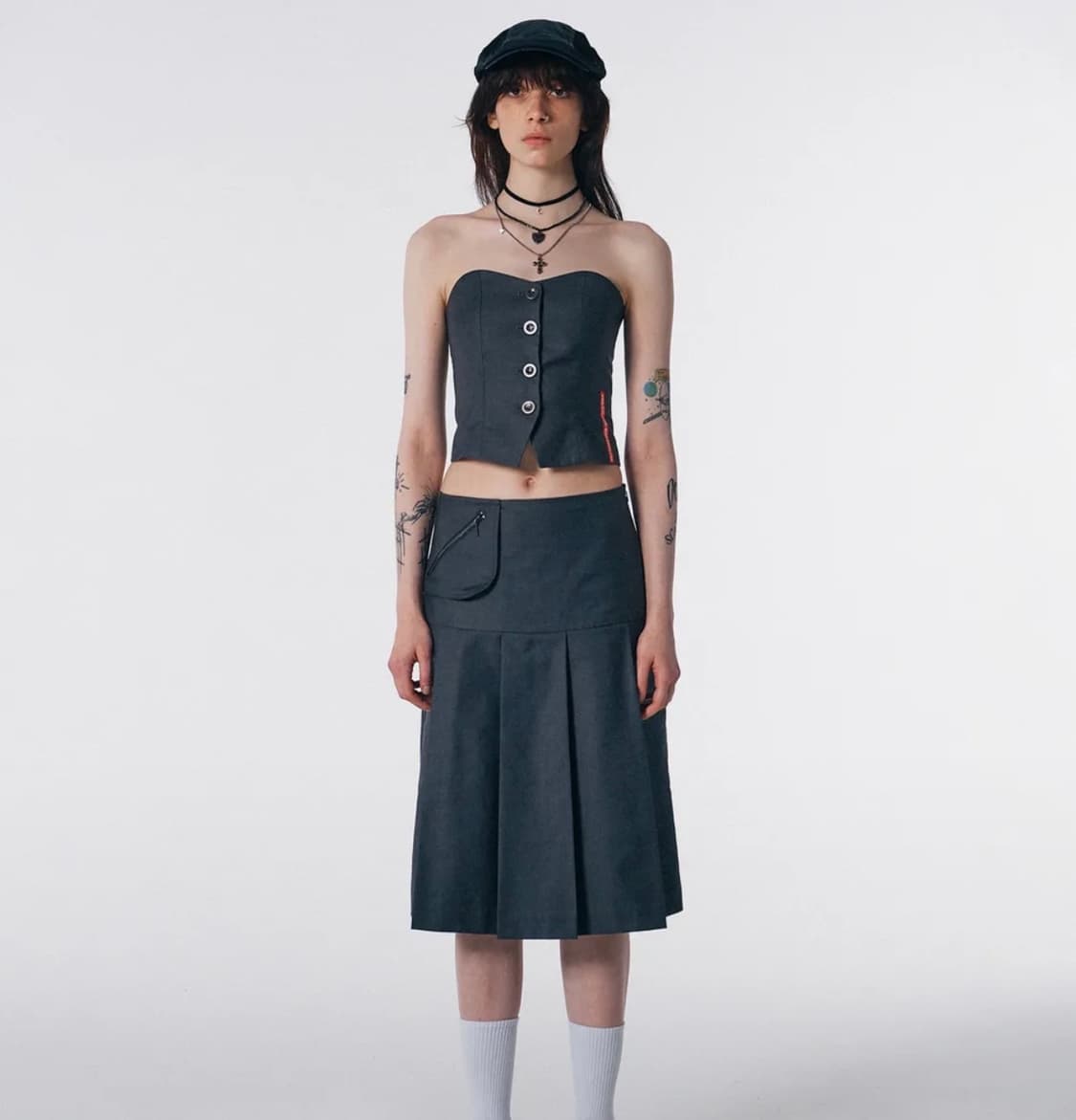 스컬프터 뷔스티에 탑 그레이 상품이미지1