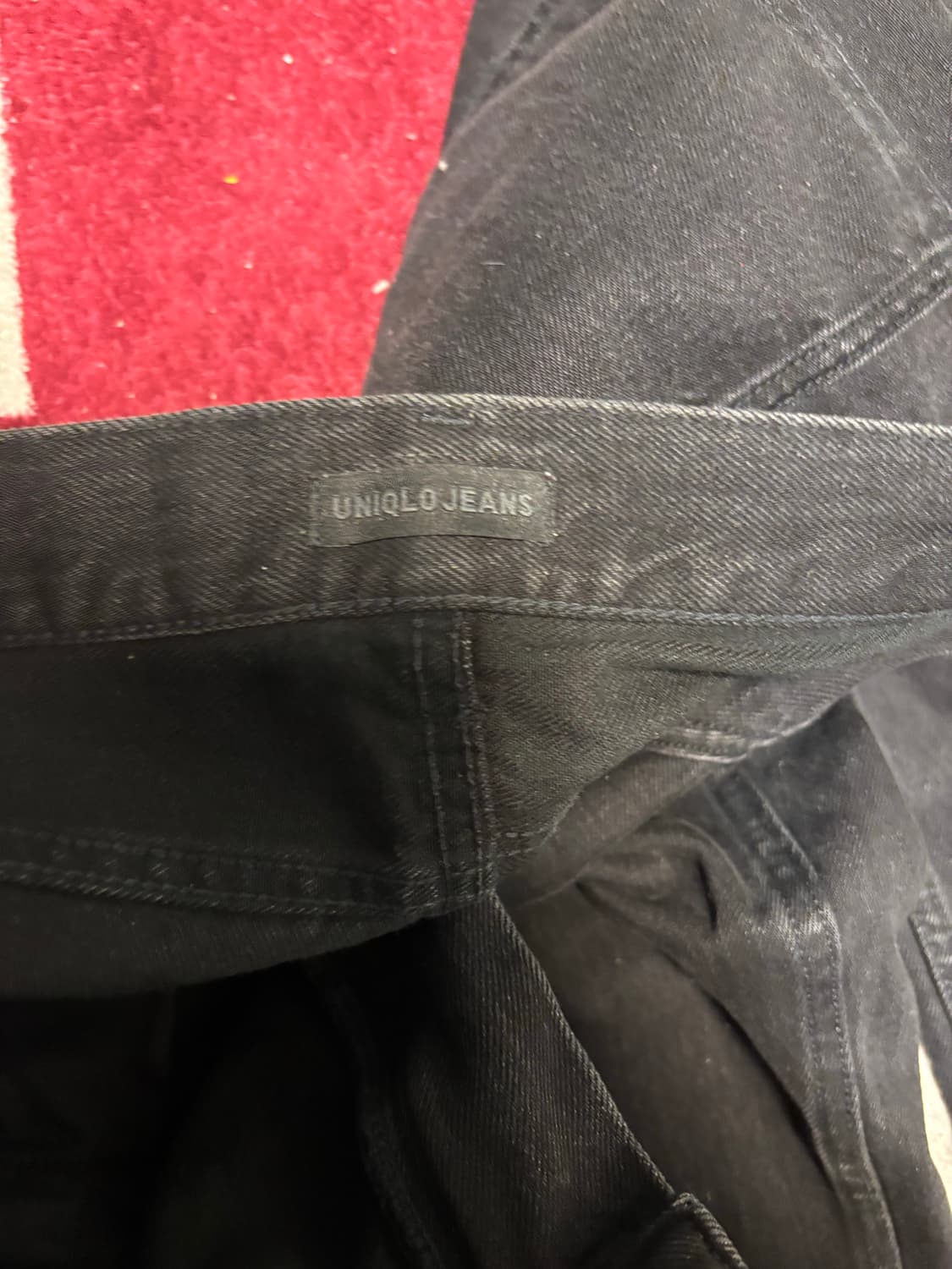 유니클로 데님팬츠 블랙  상품이미지2