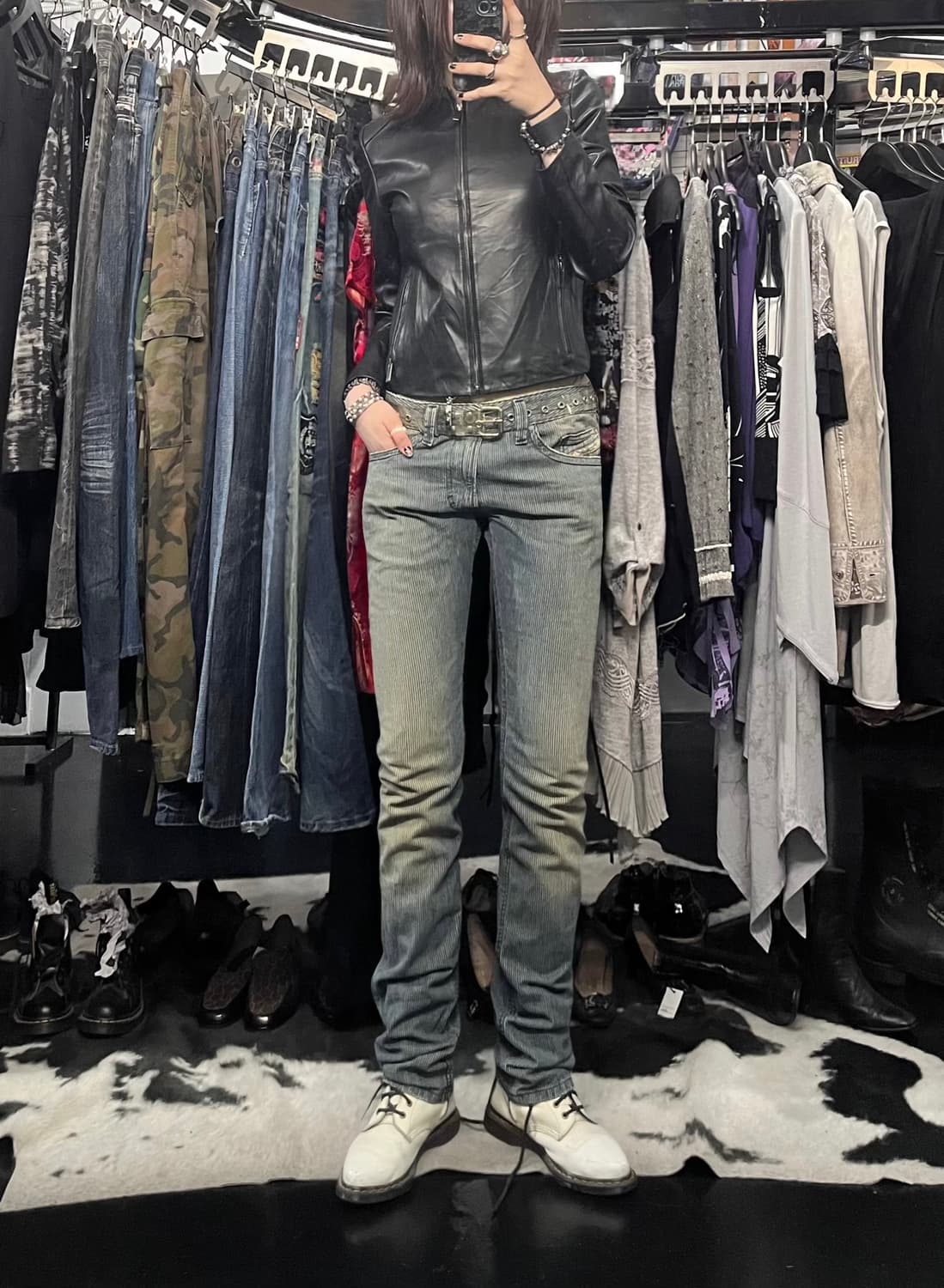 디젤 스트라이프 데님팬츠 상품이미지1