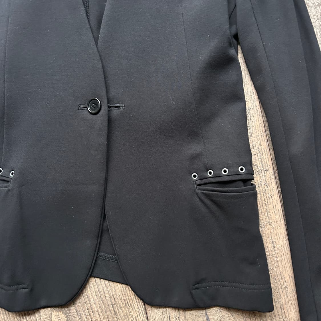 Eyelet Pocket No-Collar Jacket 상품이미지5