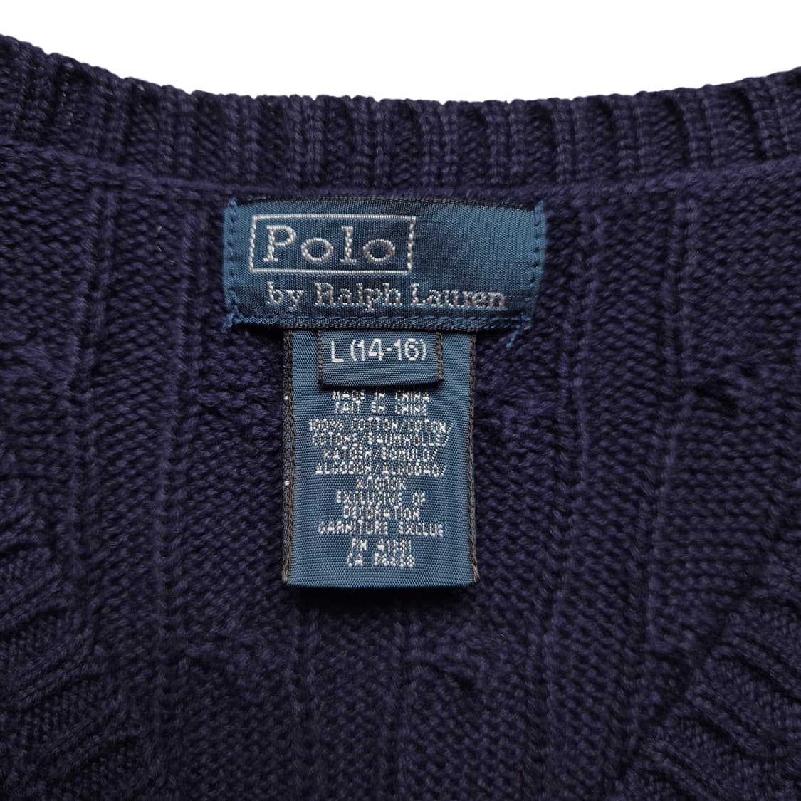 [L(14-16)] 폴로 랄프로렌 케이블 니트조끼 상품이미지7