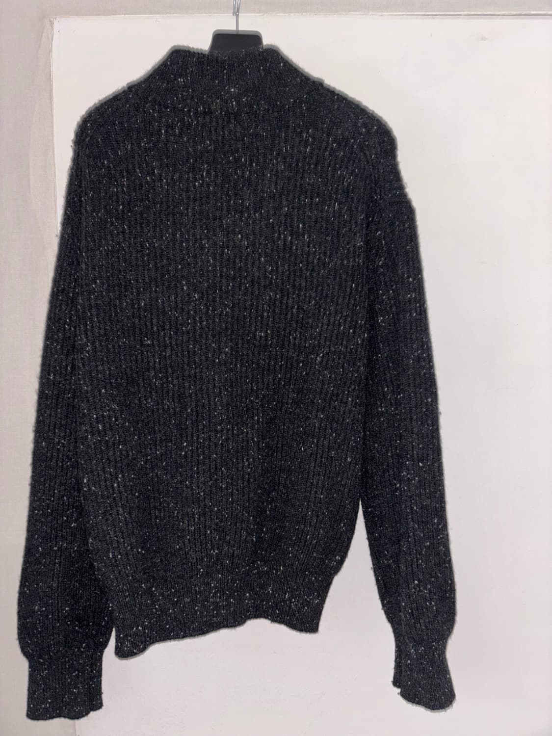 WOOL NEP ZIP-UP CARDIGAN(니트 집업)_charcoal 상품이미지3