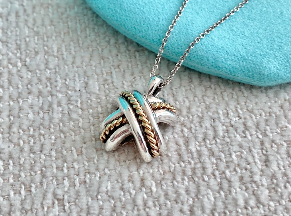 티파니 시그니처 18k 콤비 실버 목걸이(남녀공용) 상품이미지3