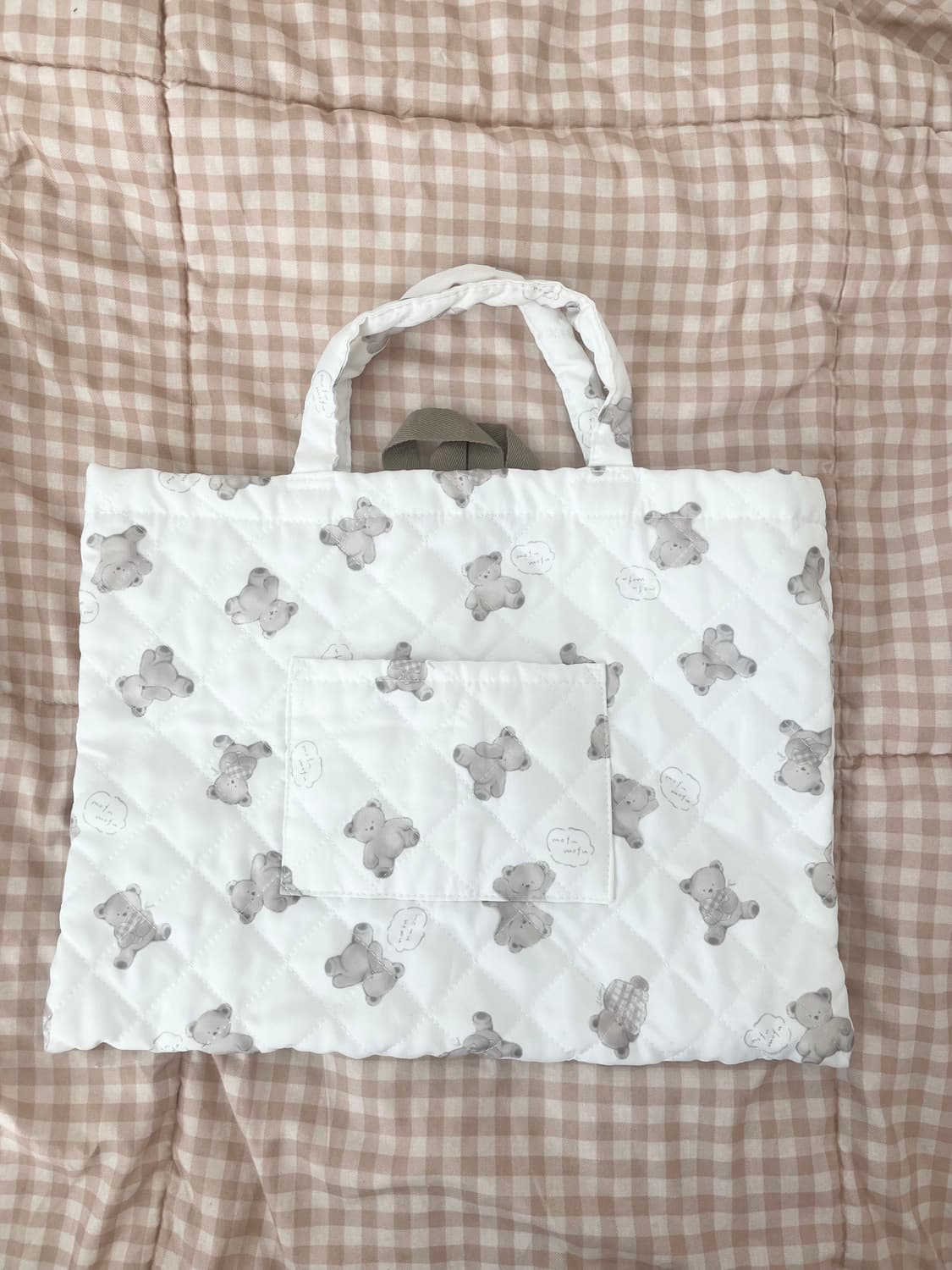모리걸 빈티지 곰돌이 토트백 🤍🤎🐻 상품이미지1