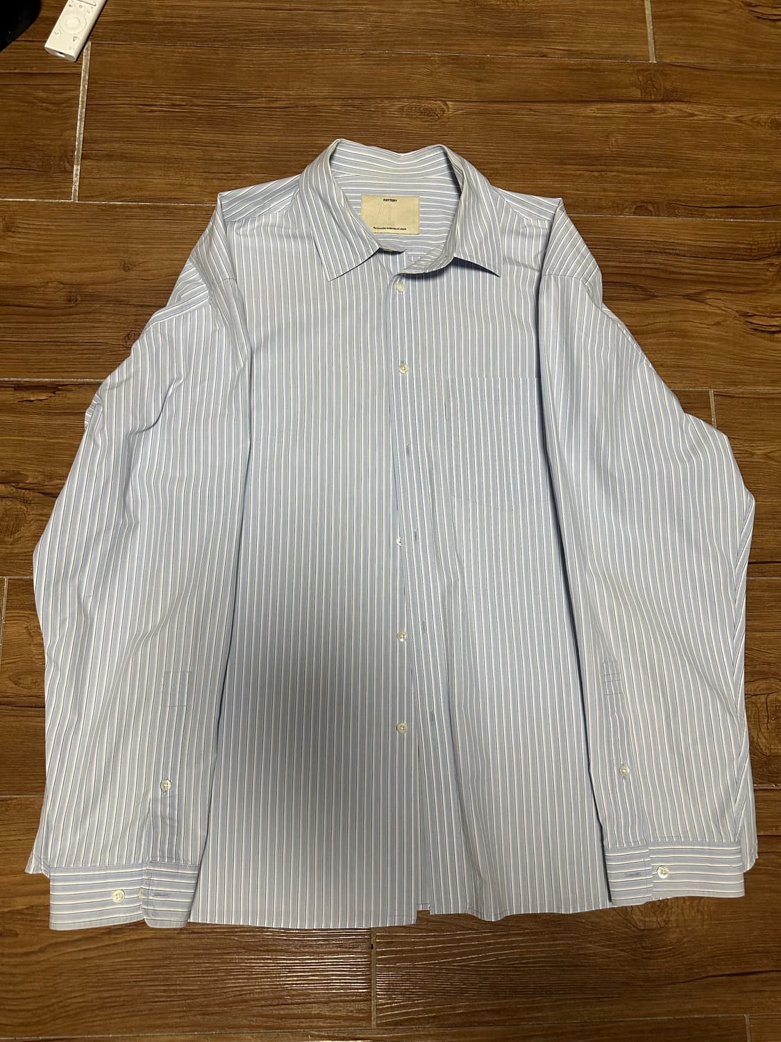 포터리 컴포트셔츠 sax stripe 삭스 스트라이프 3사이즈 판매합니다 상품이미지1