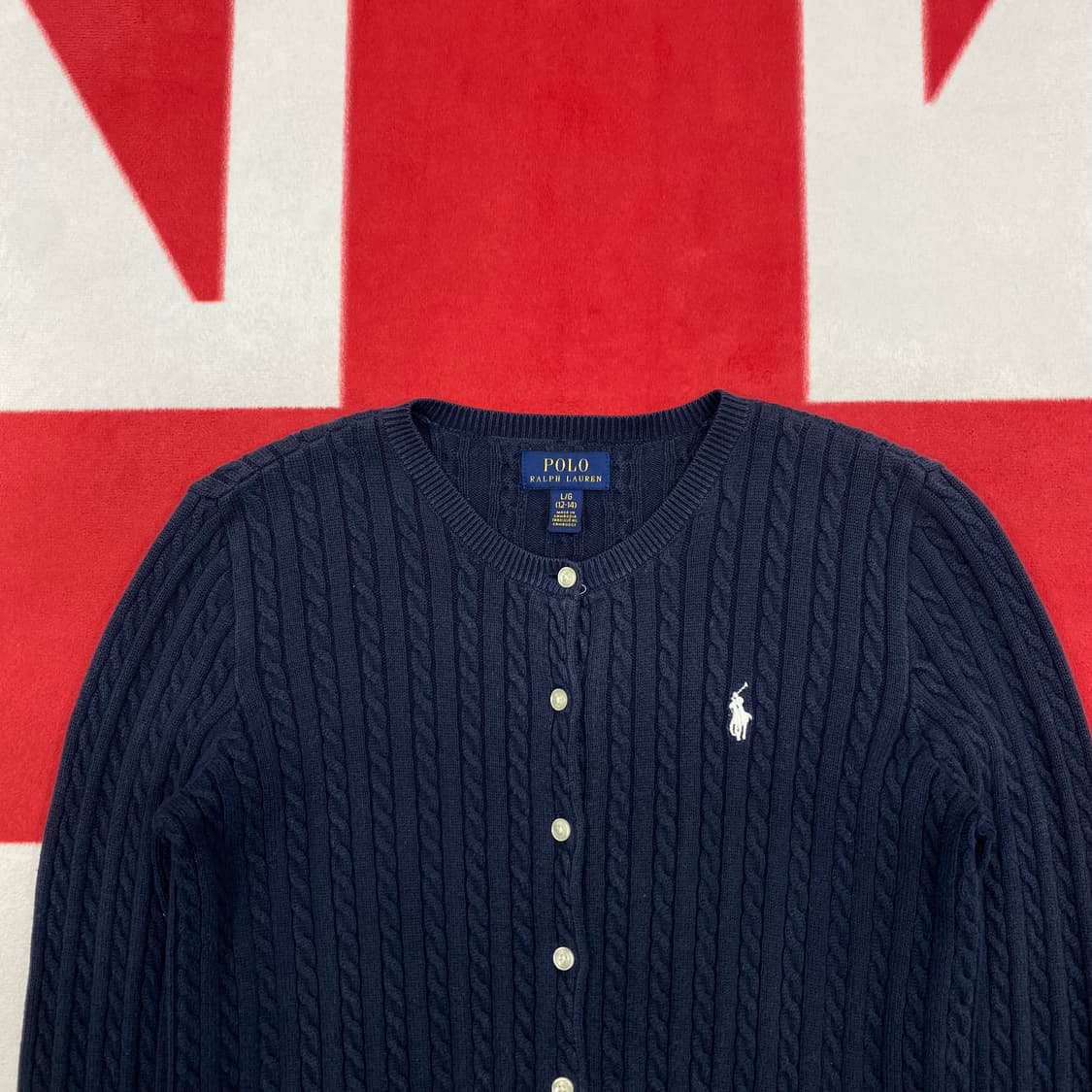 폴로 가디건 실측 여성 44-55 상품이미지3