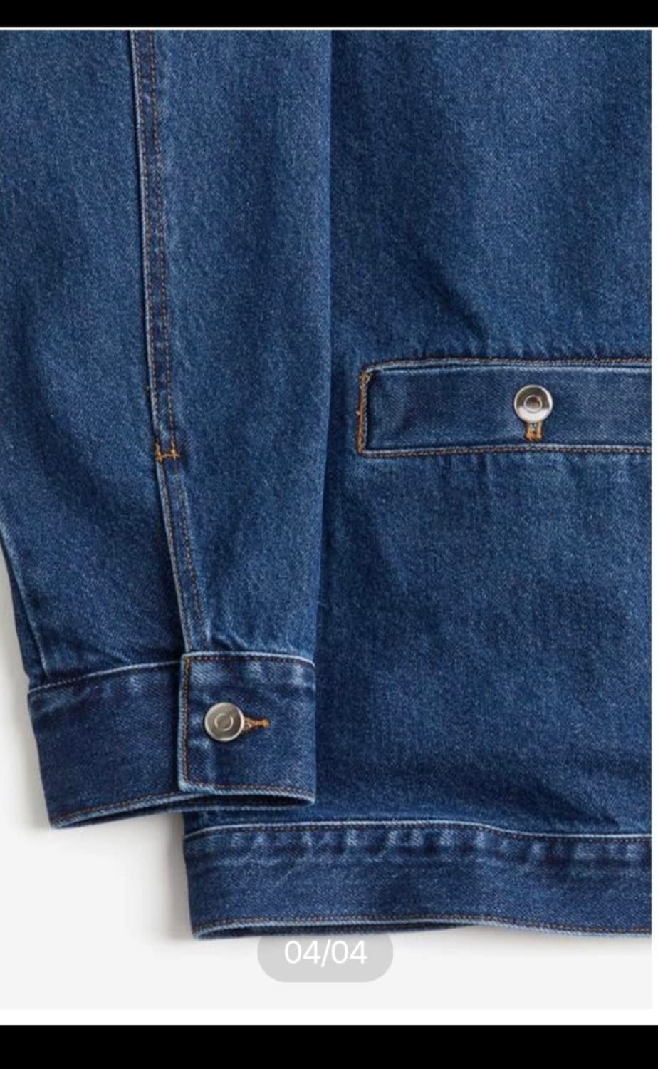 H&M 데님 쟈컷 다크데님 블루 L 상품이미지5