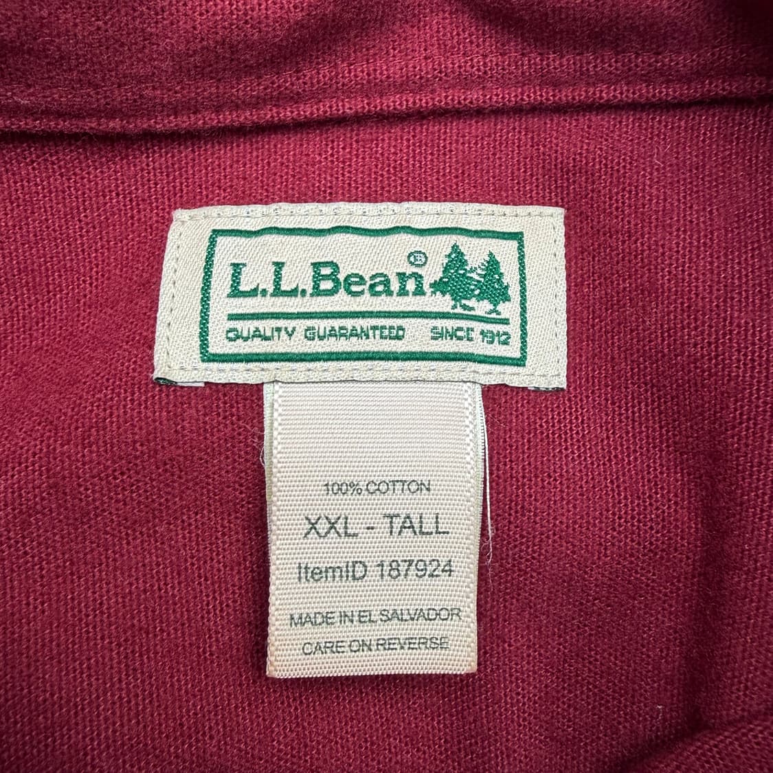 LL Bean 엘엘빈 레드 몰스킨 셔츠 2XL 상품이미지7