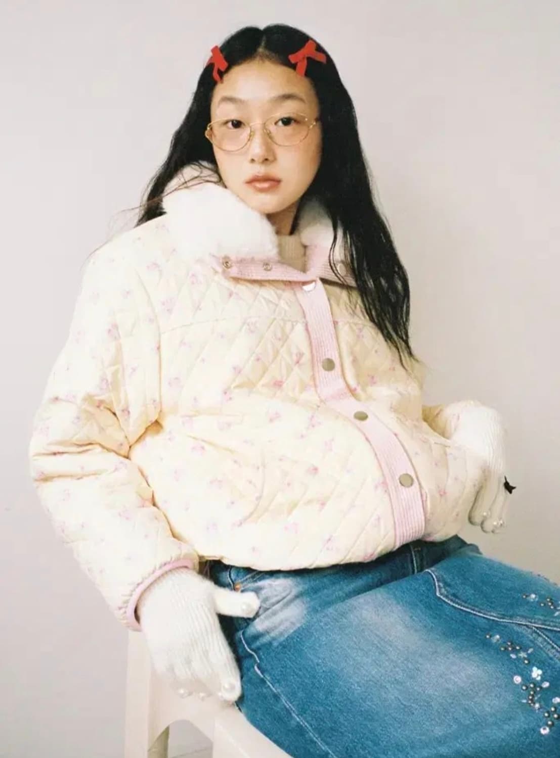 졸리레이드 리버시블 폴리스 자켓 베이비핑크 상품이미지4