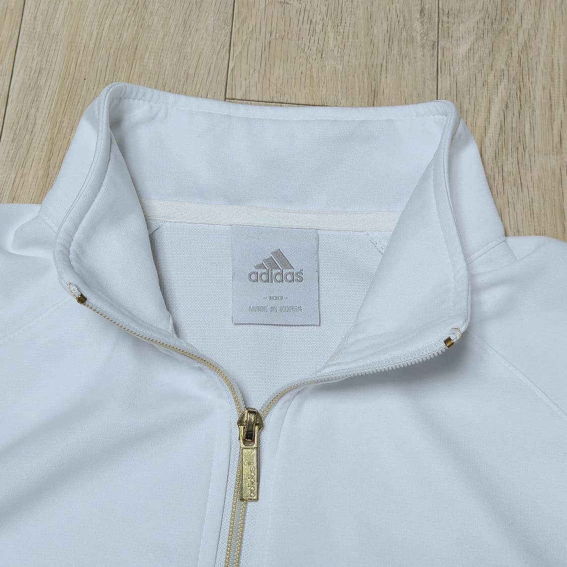 100) 아디다스 삼선 화이트 골드 트랙탑 져지 자켓 상품이미지3