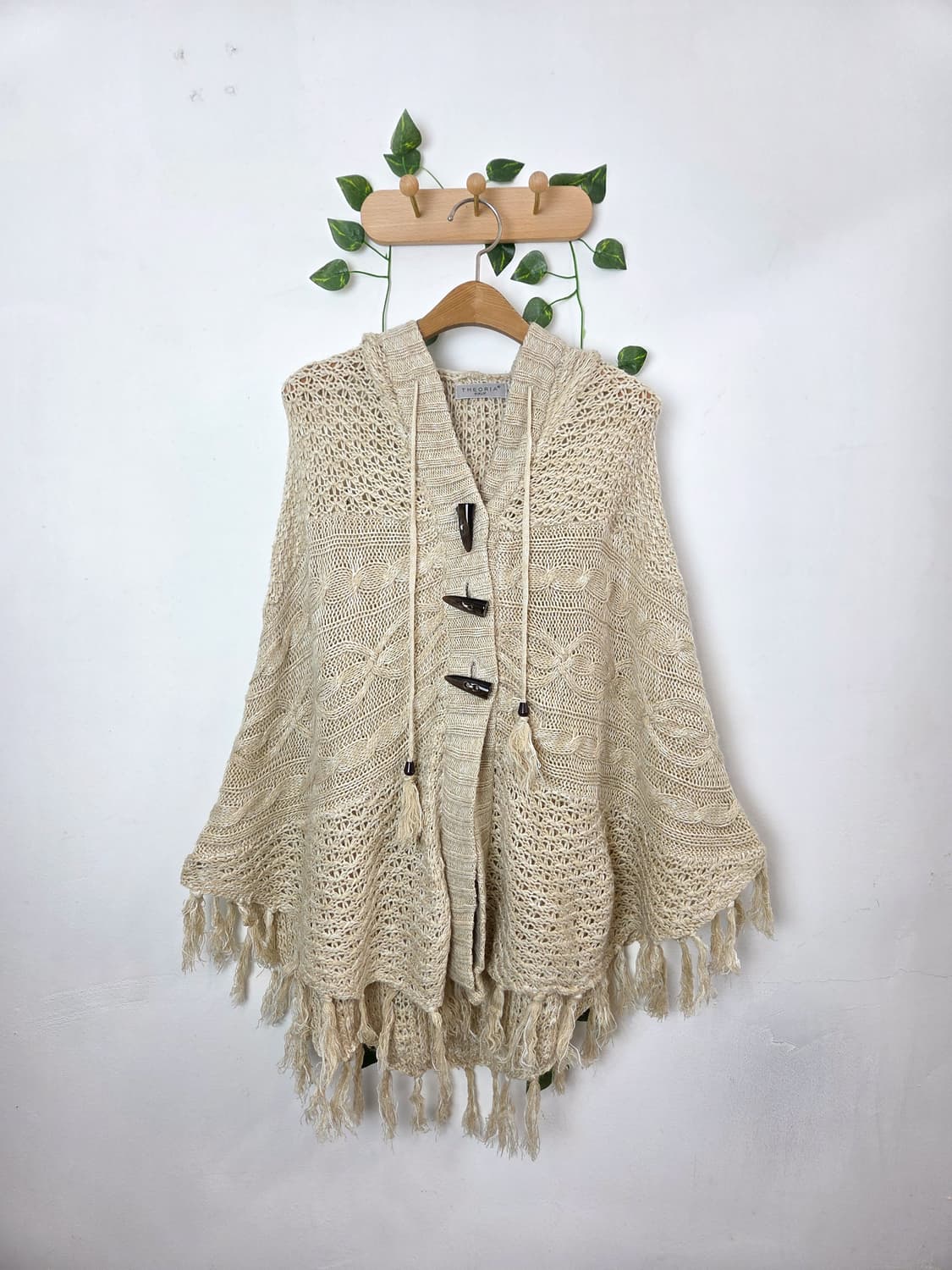 토글 버튼 케이프 가디건 상품이미지1