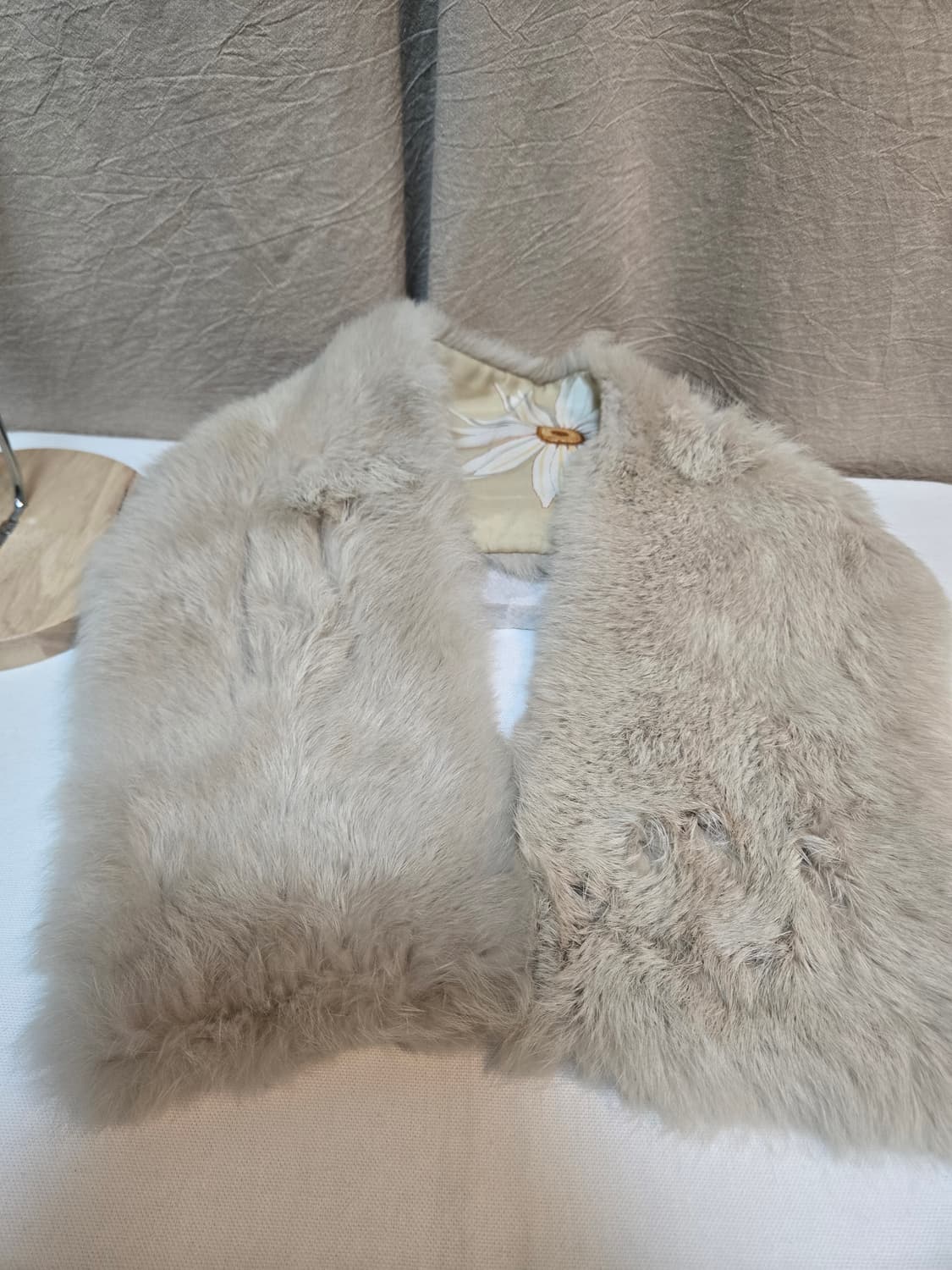 미사용급 Salvatore Ferragamo 라팽 퍼 머플러｜실크 안감｜ 상품이미지8