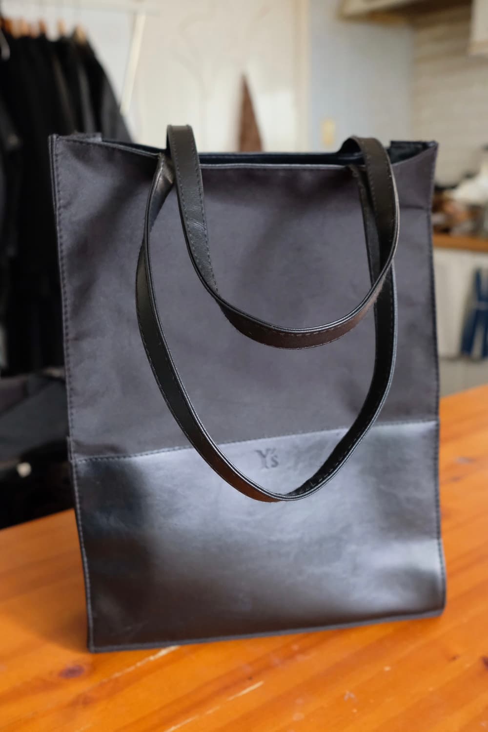 Y’s Leather Panel Nylon Tote Bag 상품이미지1