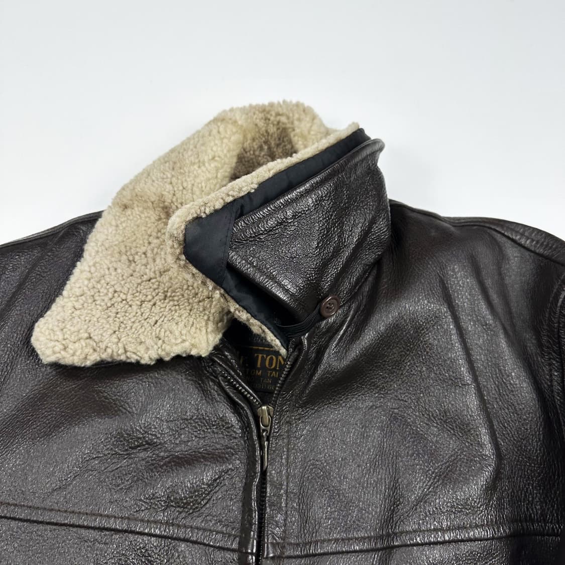 VTG 빈티지 브라운 양털 가죽자켓 (L) 상품이미지5