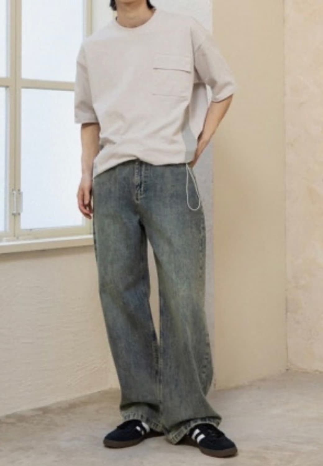 세미 와이드 플레어핏 데님팬츠 [Vintage Blue] 상품이미지1