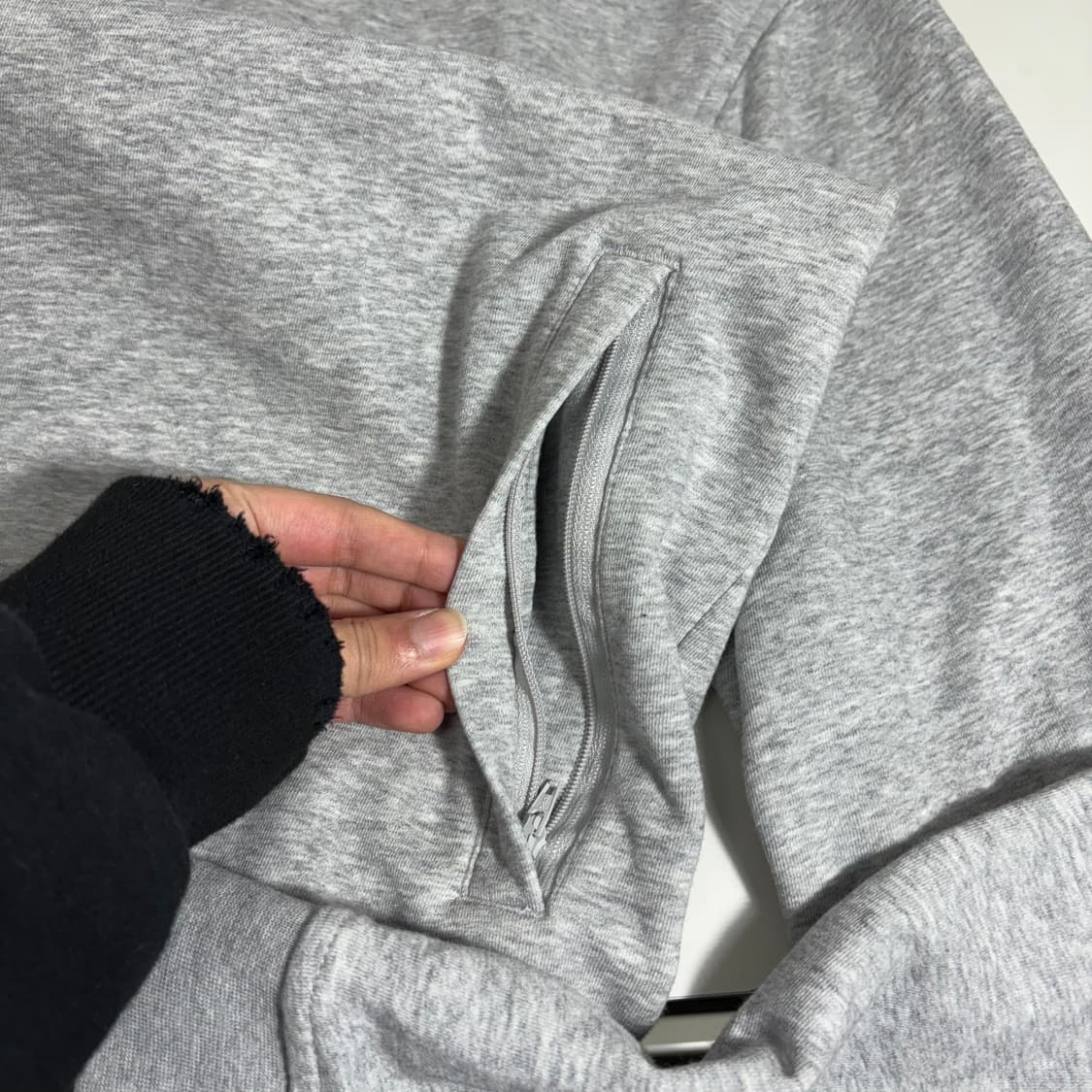 XL 라코스테 그레이 스몰로고 후드집업 상품이미지3