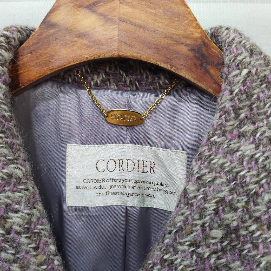 JAPAN 빈티지 CORDIE 트위드울 롱 코트- 우먼프리 상품이미지8