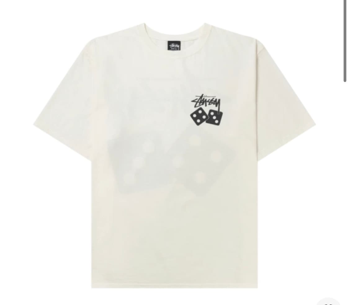 스투시 다이스 피그먼트 다이드 티셔츠 내츄럴 상품이미지3