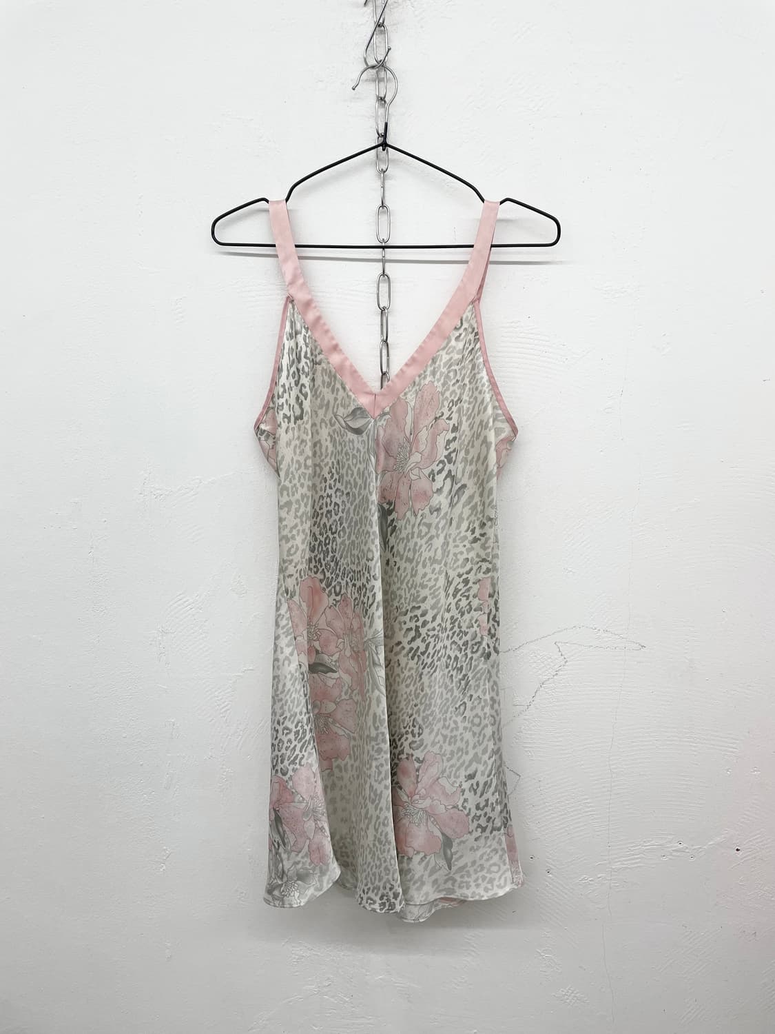 플로럴 갸루 호피 새틴 슬립 상품이미지4