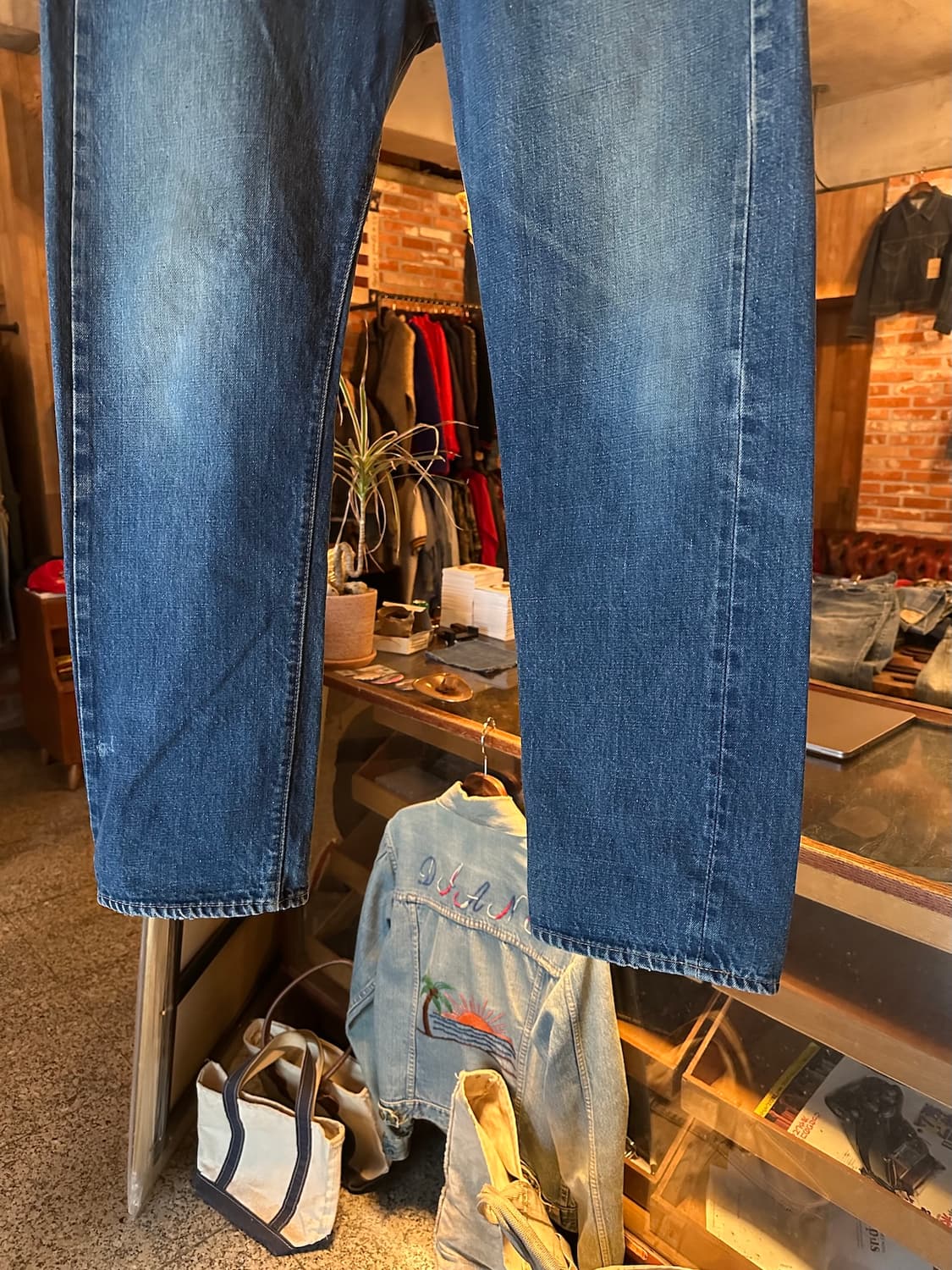 70s USA 빈티지 리바이스 501 66전기 셀비지 데님 팬츠 상품이미지3