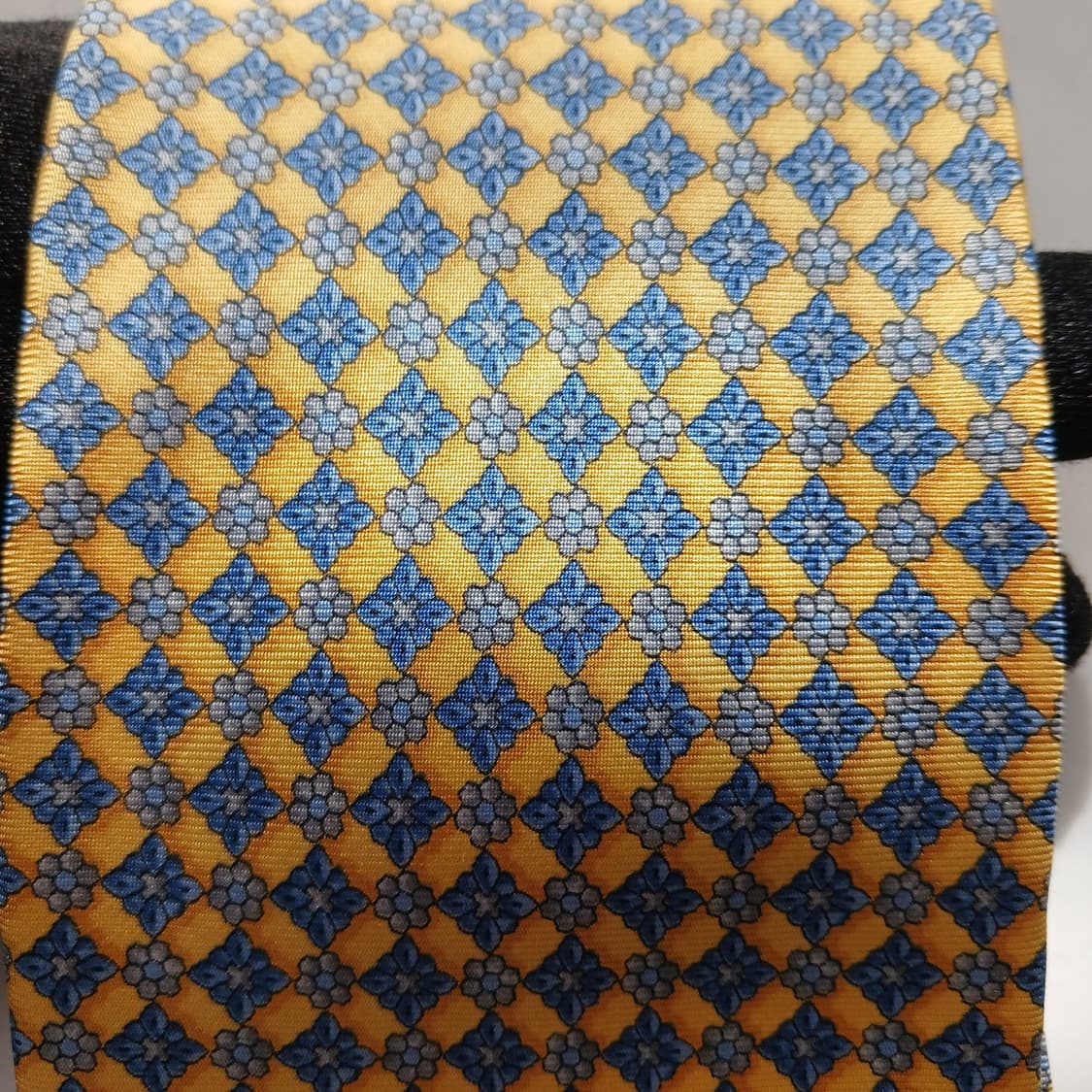 란셀 실크 옐로 플라워 기하 패턴 넥타이 9.1cm A+등급 A18743 상품이미지6