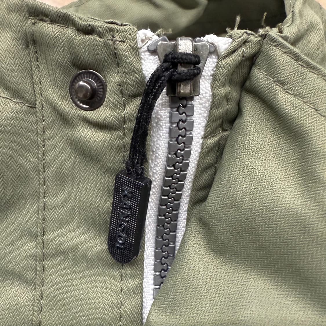 [정품/M] 캉골 후드 바람막이 카키색 b18 상품이미지7