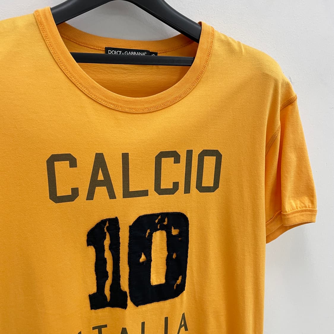 돌체앤가바나 공용L 이탈리아 calcio 축구 옐로우 반팔 티셔츠 상품이미지2