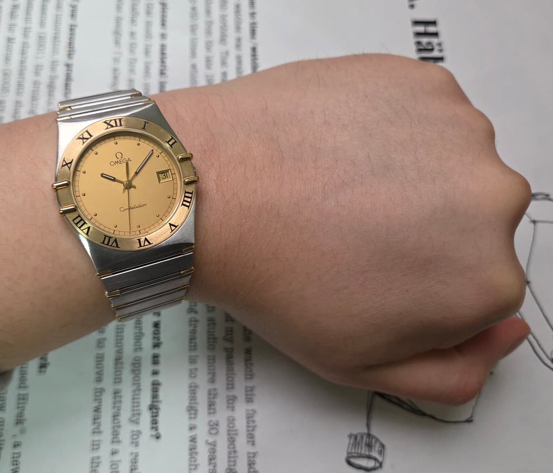 빈티지 오메가 컨스틸레이션 샴골판 골드콤비 하프바 쿼츠 남성용  상품이미지9