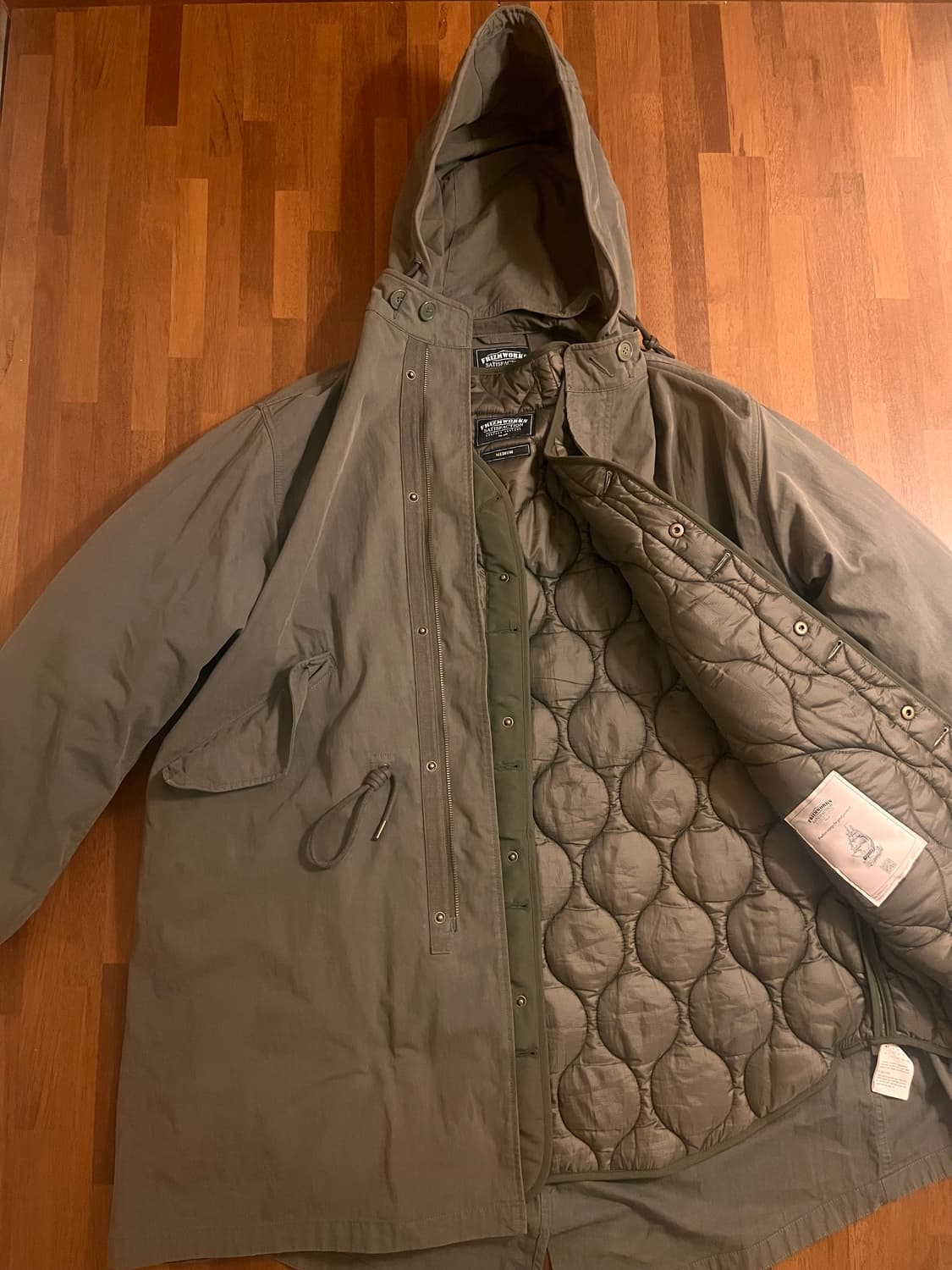 프리즘웍스 m65 피쉬테일 파카 olive컬러  상품이미지2