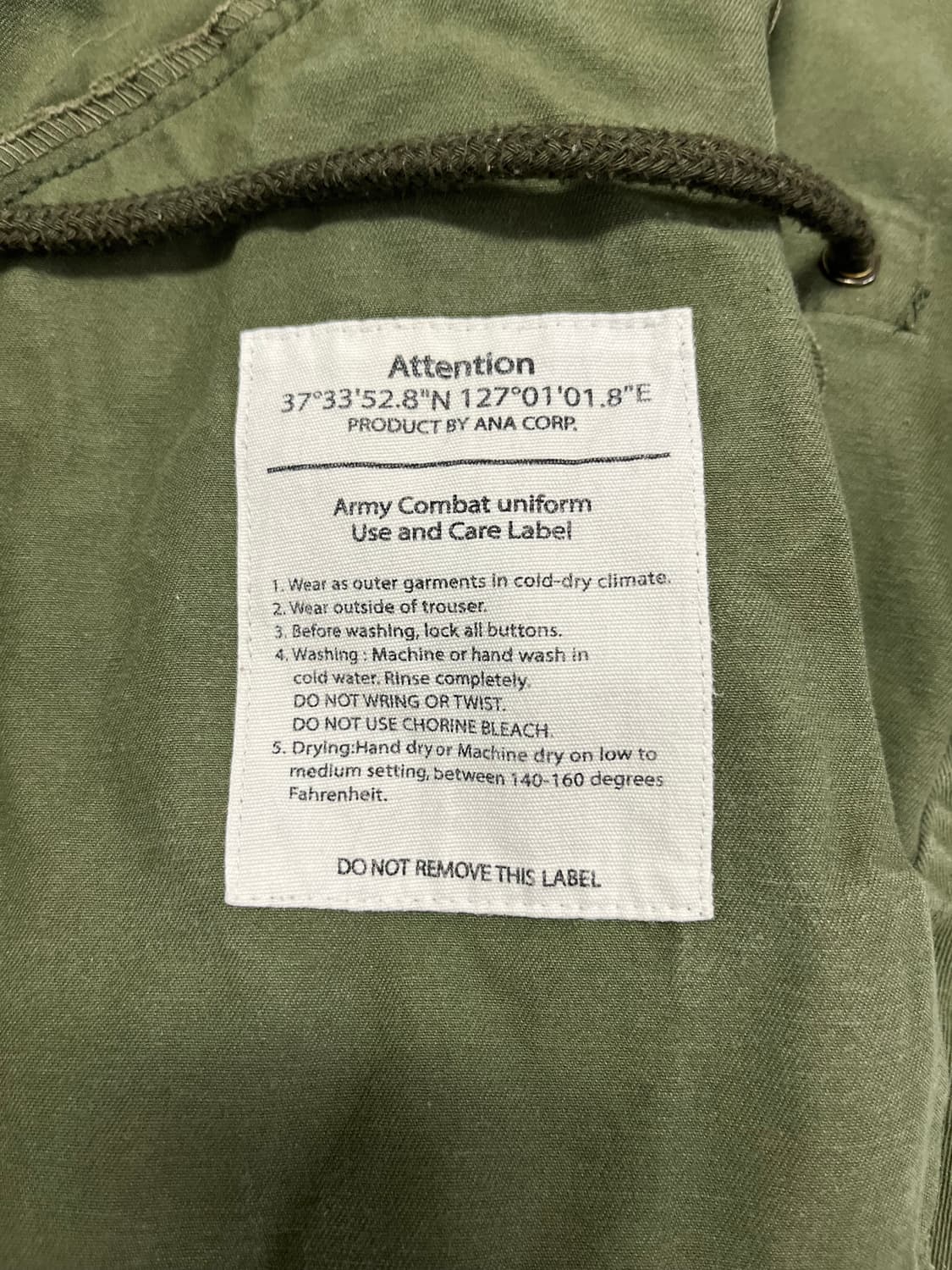 M65 피쉬테일 카키 야상 상품이미지5